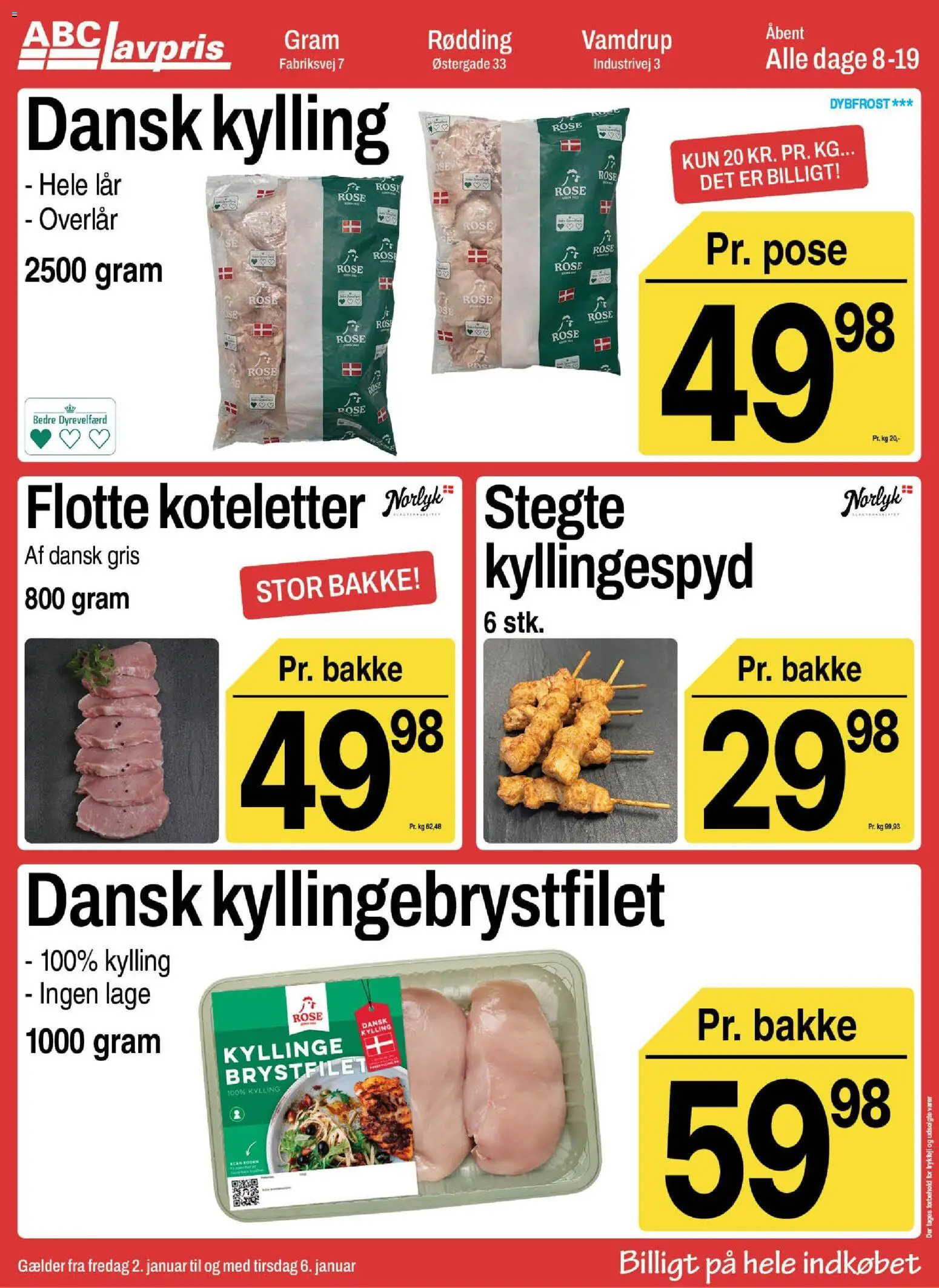 Abc Lavpris tilbudsavis – gyldig fra 02.01.2026 | Side: 4 | Produkter: Koteletter