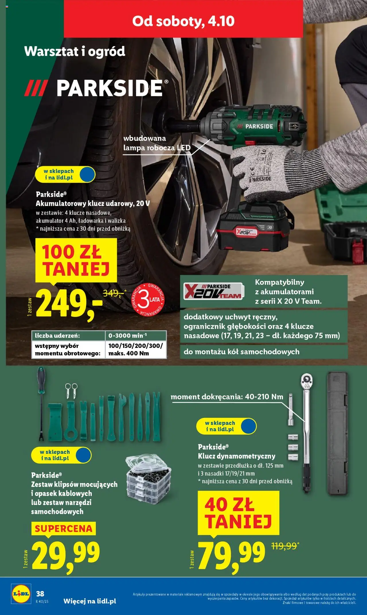 Lidl Katalog od 29.09.2025 | Strona: 48 | Produkty: Ładowarka, Walizka, Zestaw narzędzi, Lampa