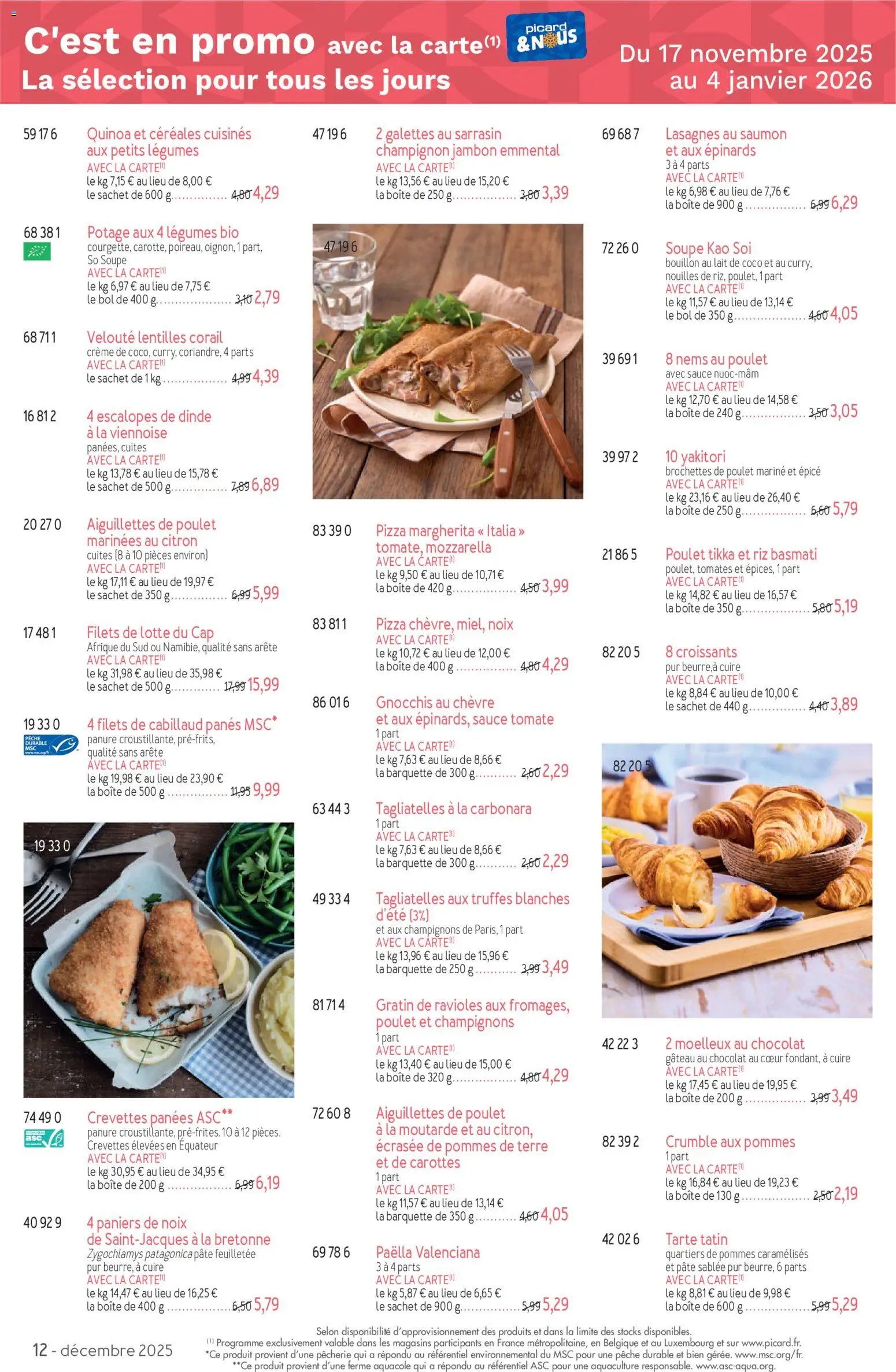 {H1} | Page: 12 | Produits: Emmental, Riz basmati, Lasagnes, Crème