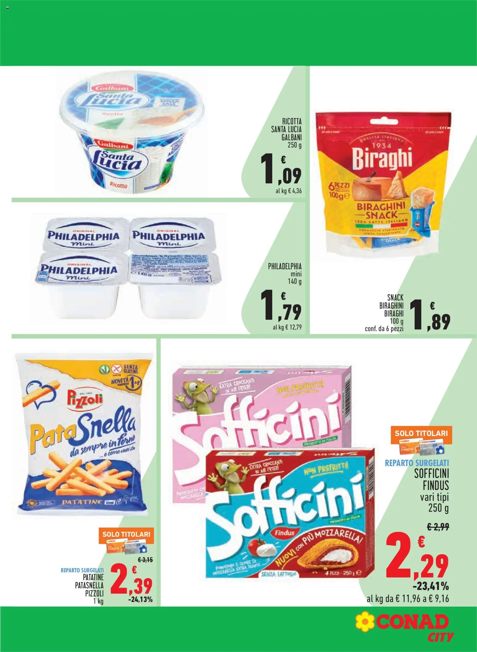 Volantino Conad del 22.01.2026 | Pagina: 3 | Prodotti: Patatine, Mozzarella, Latte, Ricotta