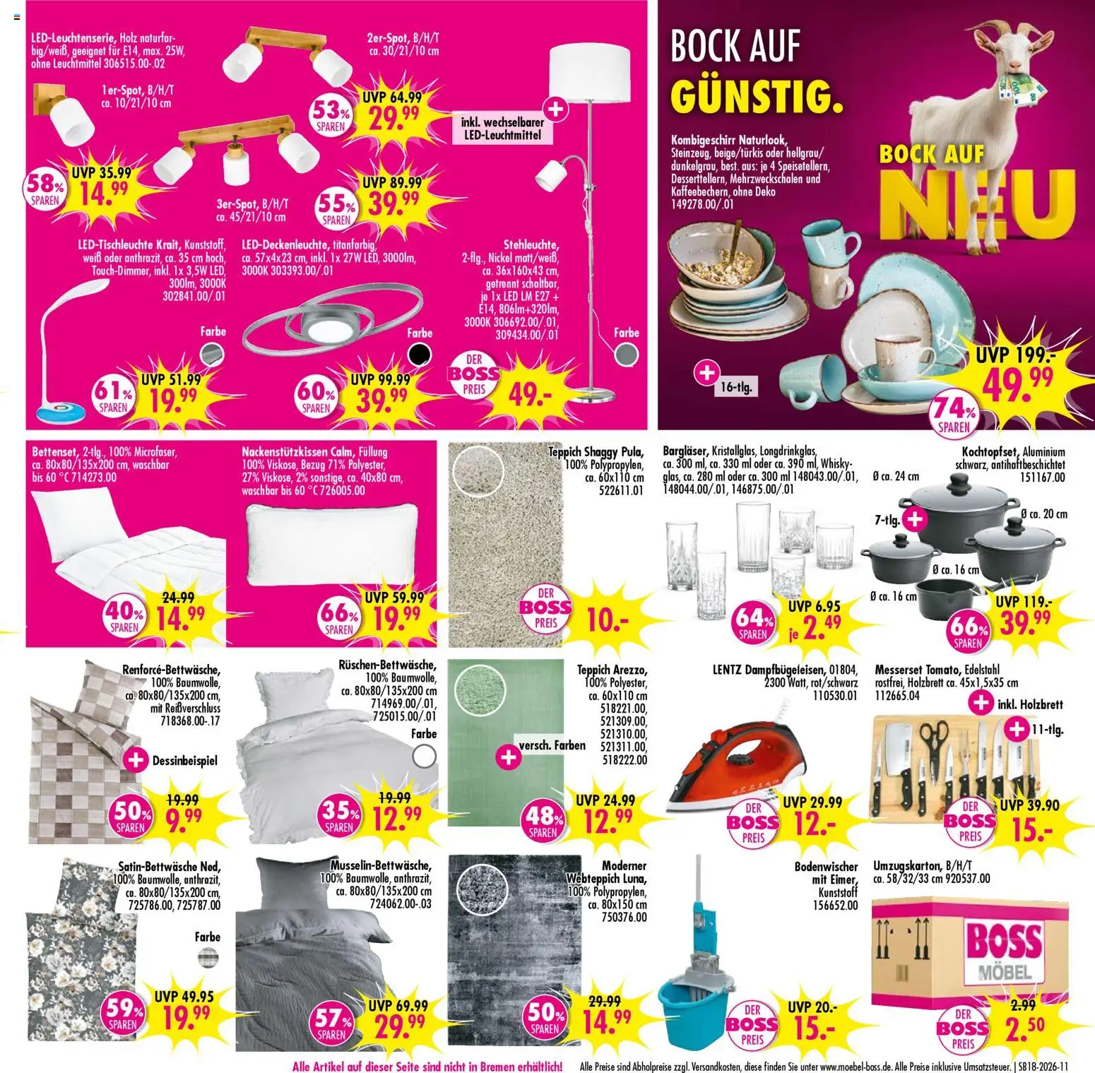 SB Möbel Boss Prospekt 	 – gültig ab 25.04.2026 | Seite: 11 | Produkte: Whisky, Teppich