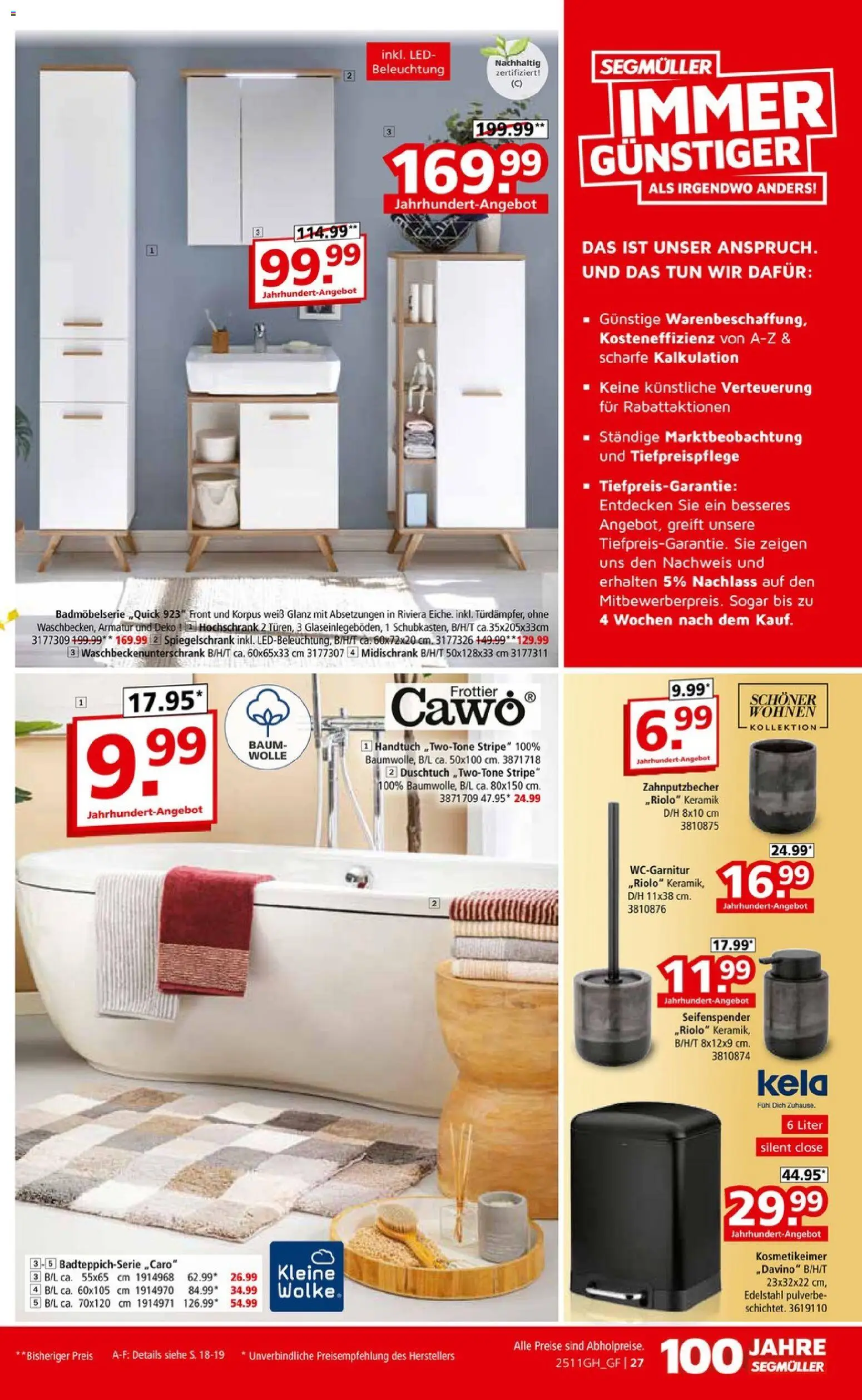 Segmüller Prospekt 	 – gültig ab 01.11.2025 | Seite: 39 | Produkte: Seifenspender, Armatur, Spiegelschrank, Midischrank