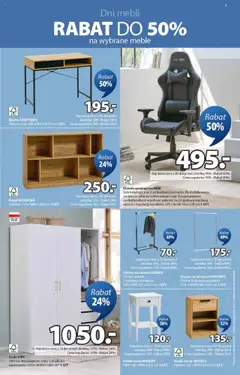 JYSK Gazetka od 10.09.2025 | Strona: 3 | Produkty: Stolik nocny, Krzesło, Biurko, Regał