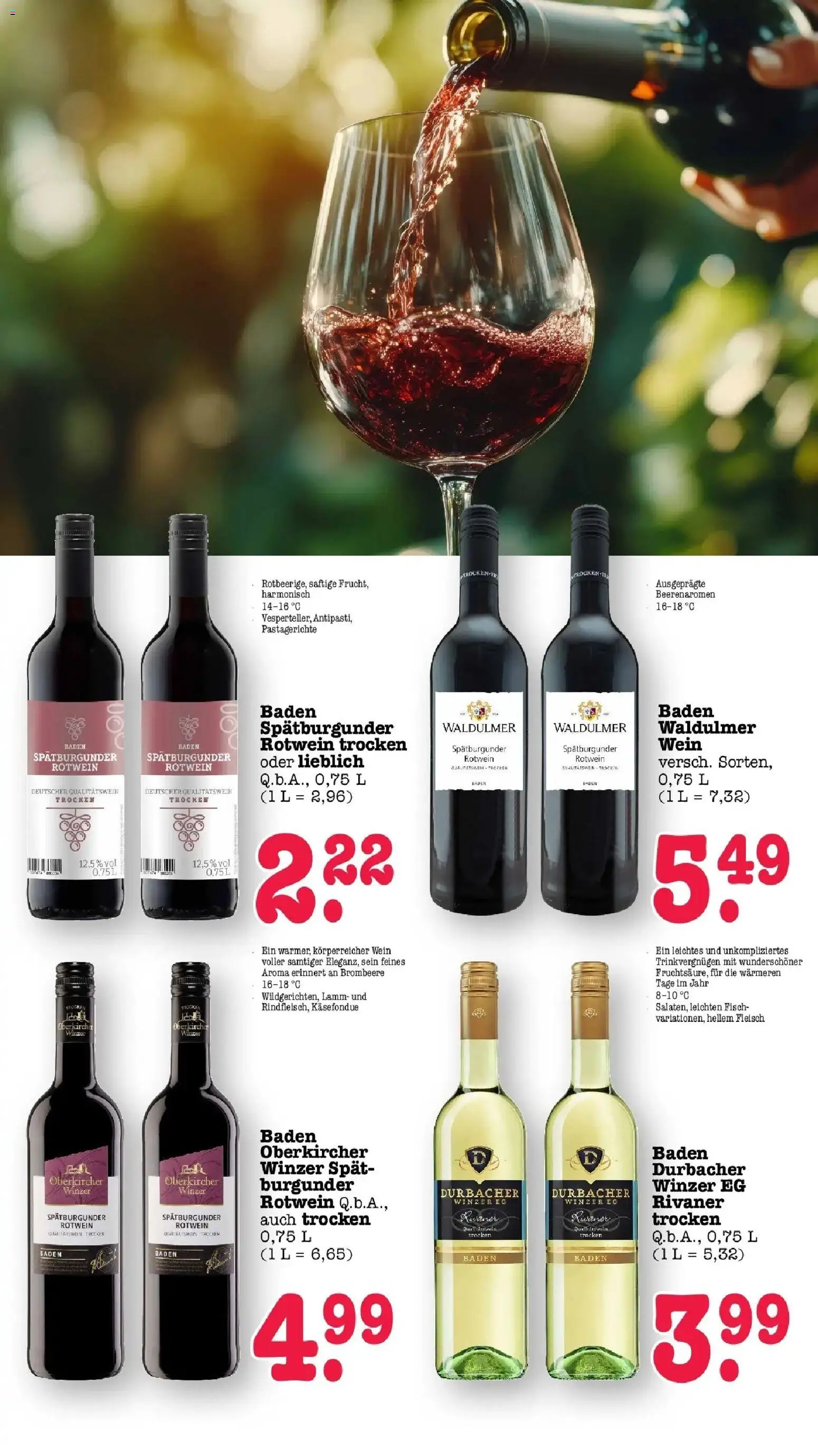 E center Prospekt Kuppenheim-Oberndorf	 – gültig ab 16.03.2026 | Seite: 52 | Produkte: Rotwein, Rotwein trocken, Wein, Fleisch