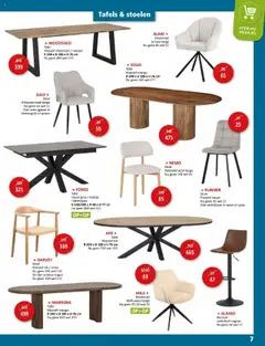 Weba folder - Voorbeeld van een folder van Weba, geldig van 01.10.2025 | Pagina: 7 | Producten: Tafel, Stoel, Mango