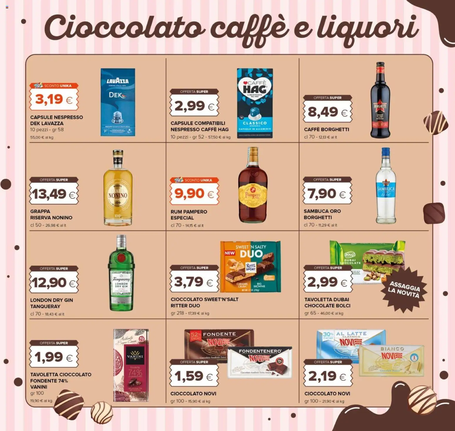 Volantino Tigre del 06.11.2025 | Pagina: 13 | Prodotti: Caffè, Cioccolato, Gin, Rum