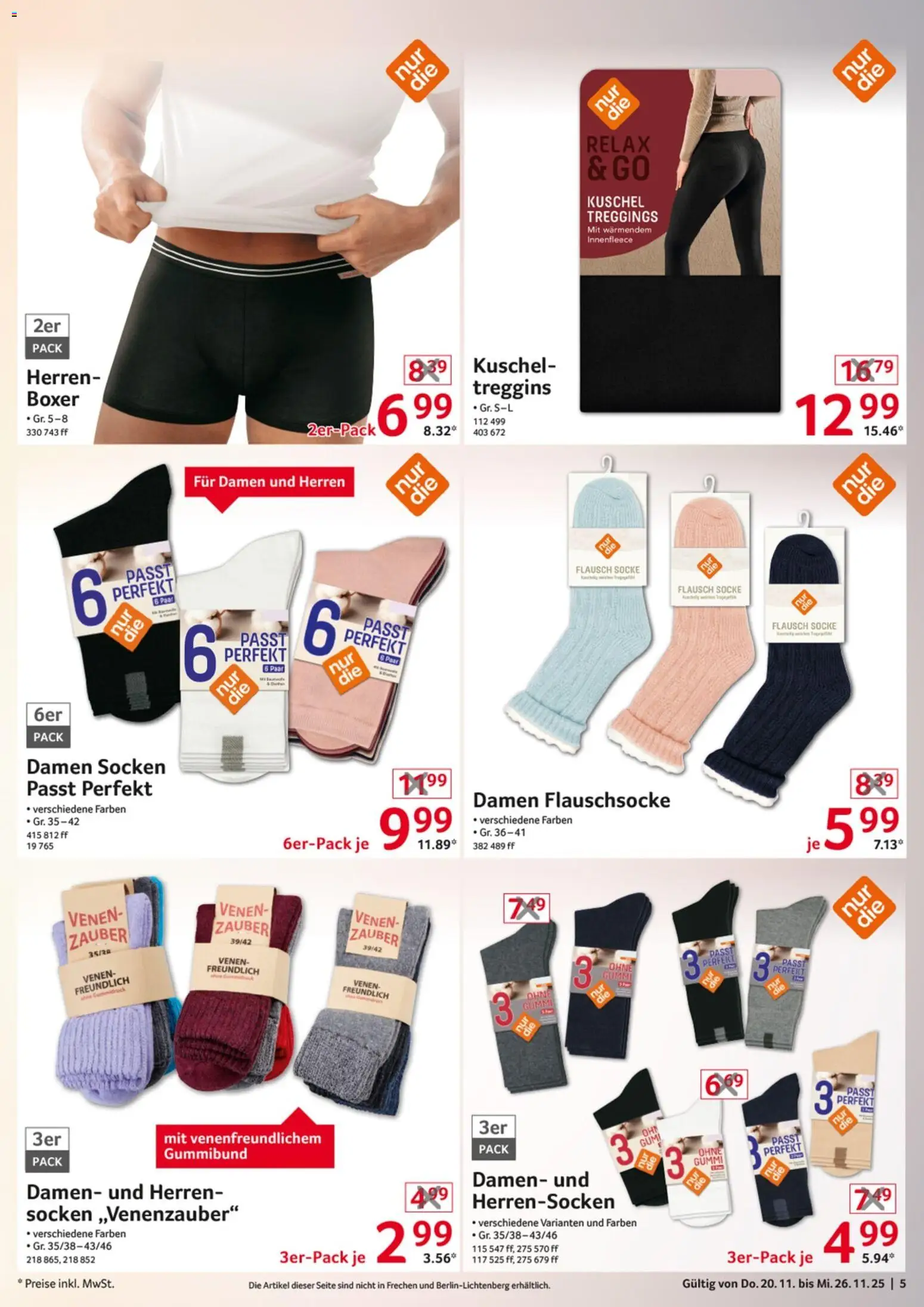 Selgros  Non Food – gültig ab 20.11.2025 | Seite: 5 | Produkte: Socken, Boxer