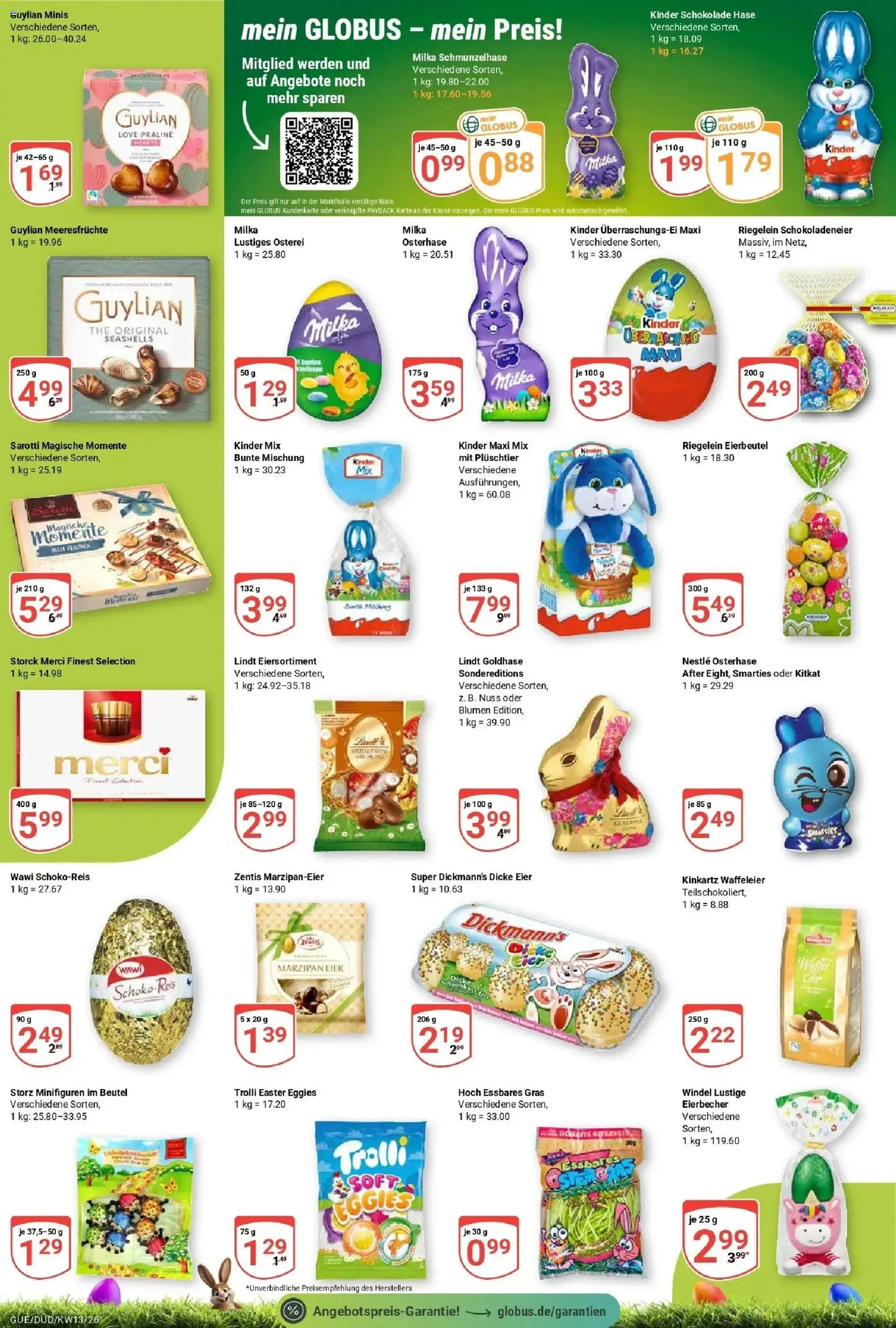 Globus prospekt Saarbrücken-Dudweiler	 – gültig ab 23.03.2026 | Seite: 2 | Produkte: Merci, Eier, Blumen, Meeresfrüchte