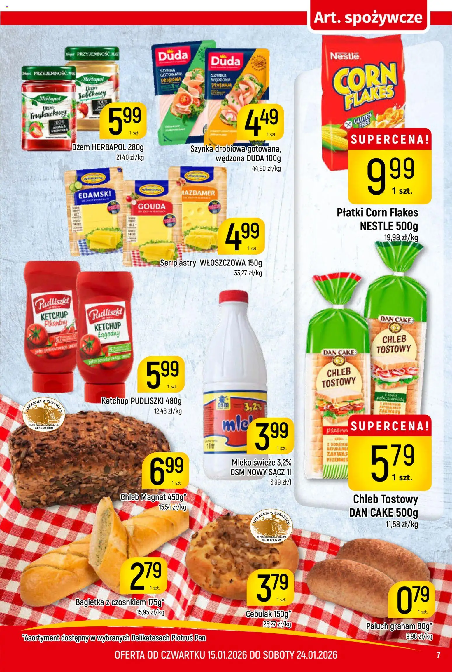 Piotruś Pan Gazetka od 15.01.2026 | Strona: 7 | Produkty: Ketchup, Chleb tostowy, Ser, Corn Flakes