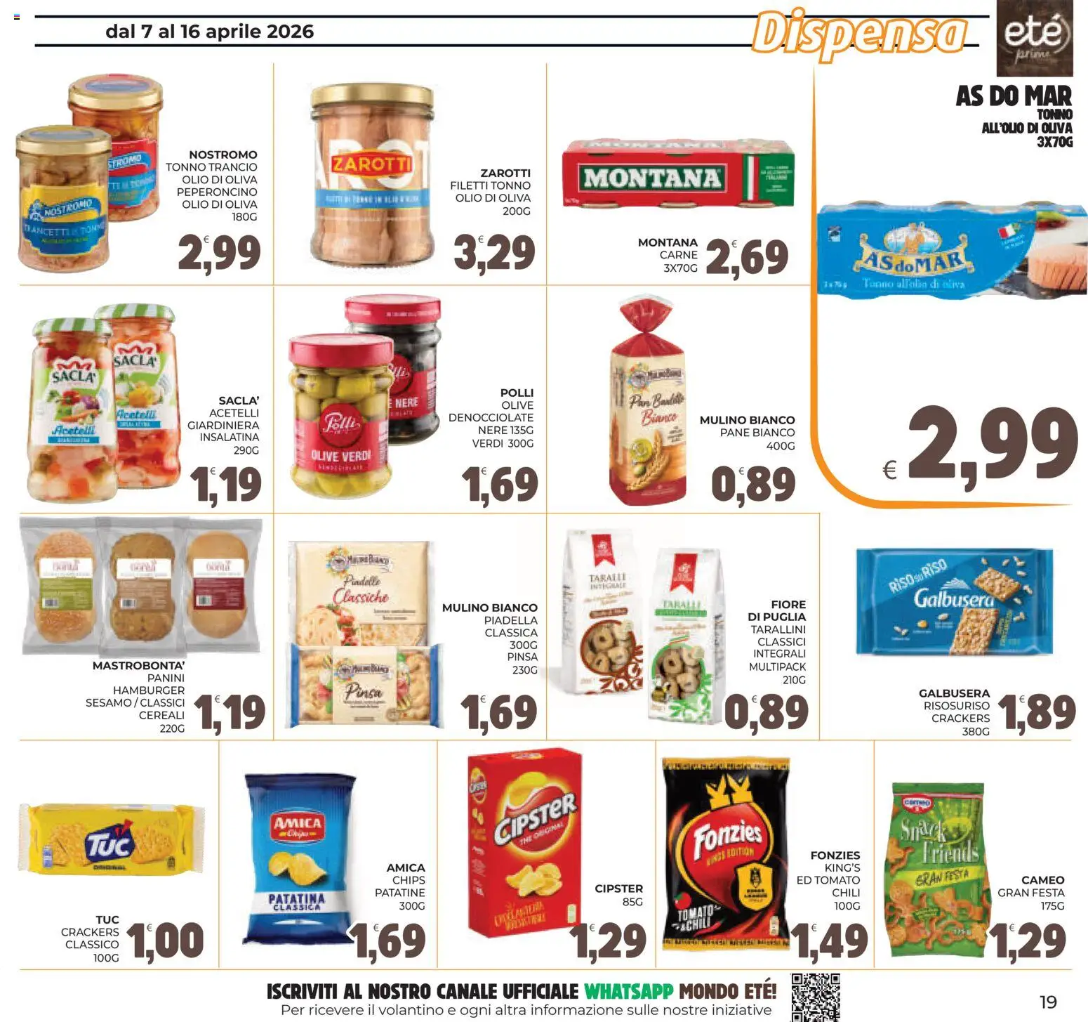 Volantino Eté del 07.04.2026 | Pagina: 19 | Prodotti: Pane, Riso, Cereali, The