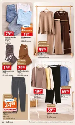 Pogląd oferty "E.Leclerc Gazetka" - ważna od 13.01.2026 | Strona: 22 | Produkty: Karta, Bluzka, Sweter, Spodnie