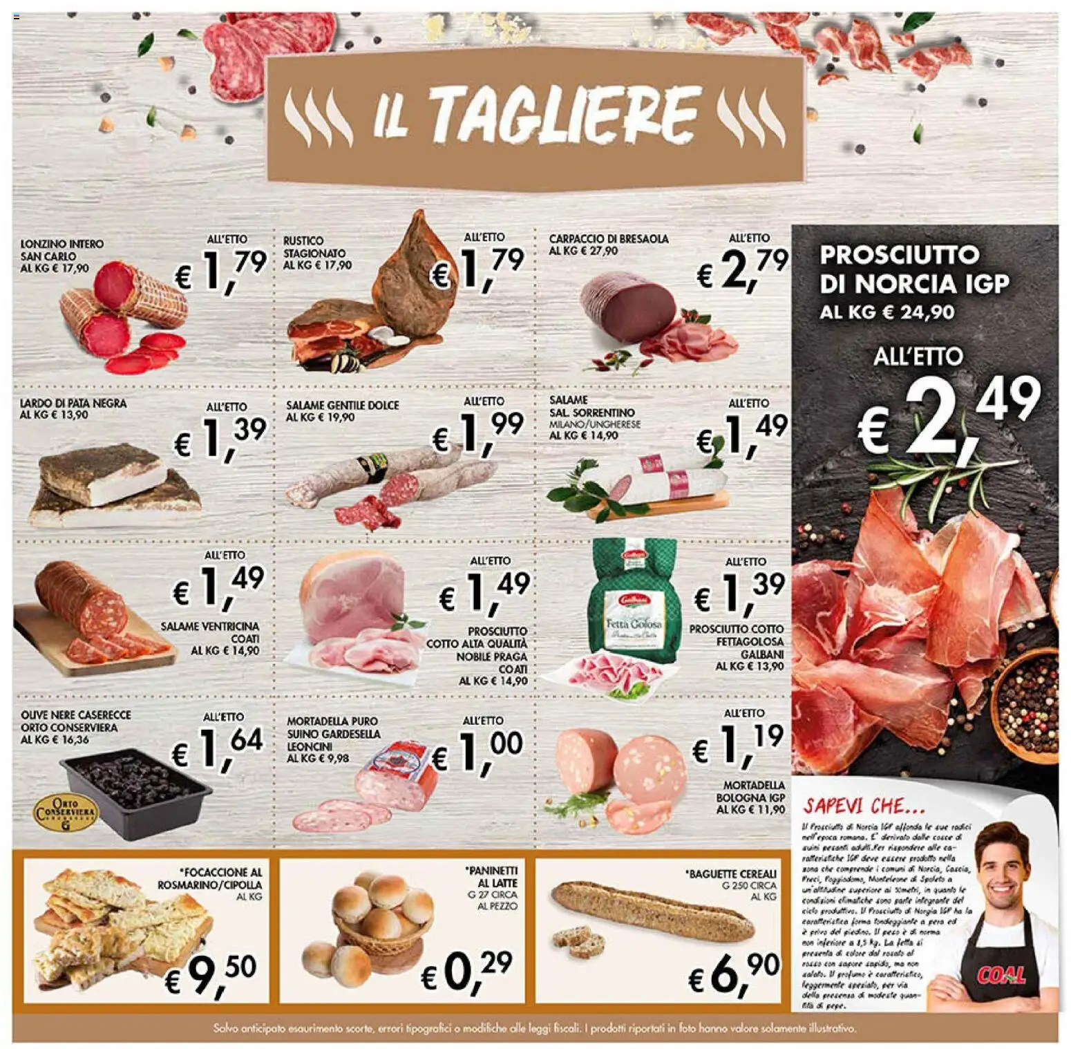 Volantino Coal del 14.11.2025 | Pagina: 7 | Prodotti: Prosciutto Cotto, Salame, Cereali, Olive