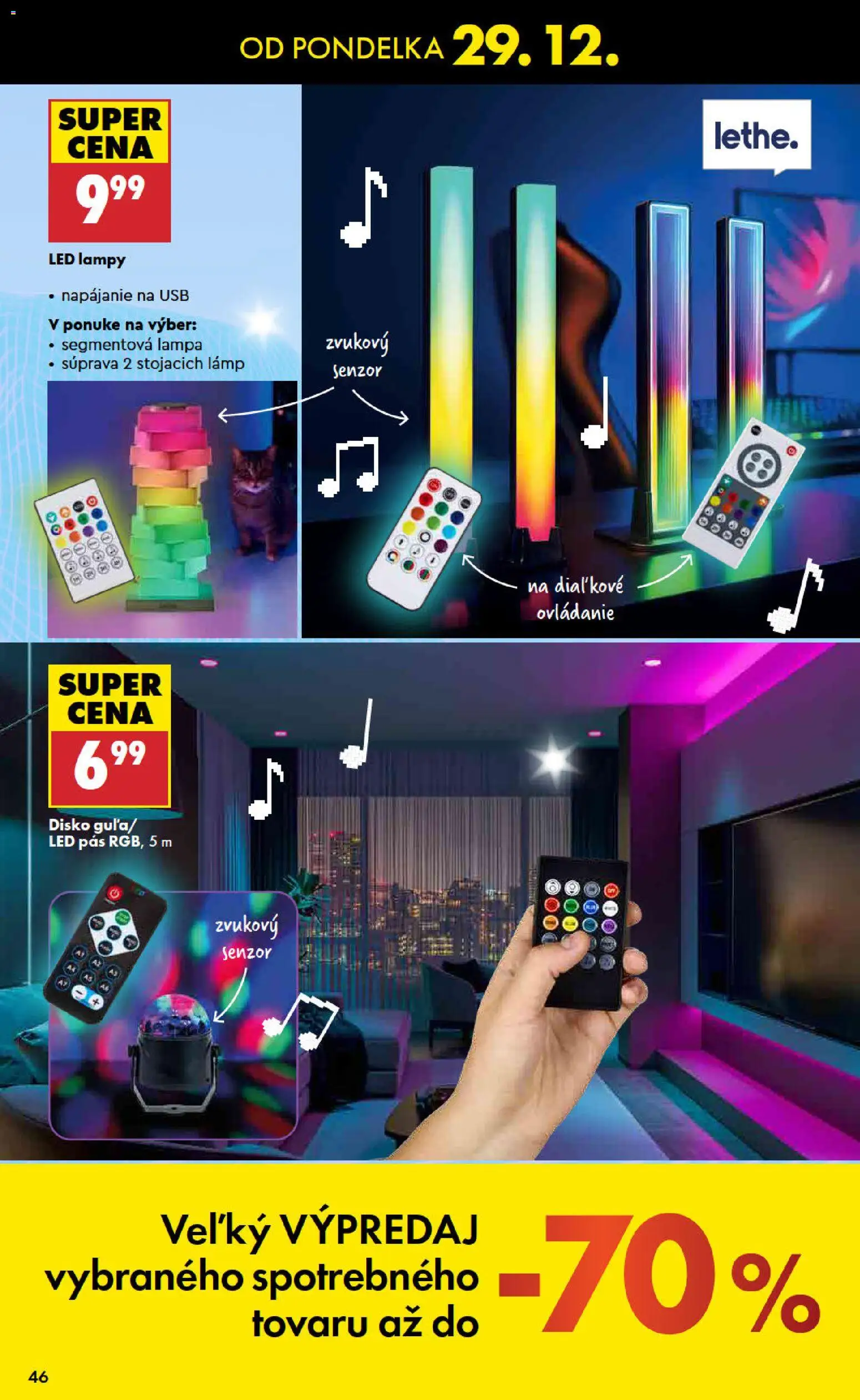 Nové Biedronka akcie – leták je platný od 27.12.2025 | Strana: 46 | Produkty: Pás, Lampa, Led pás, USB