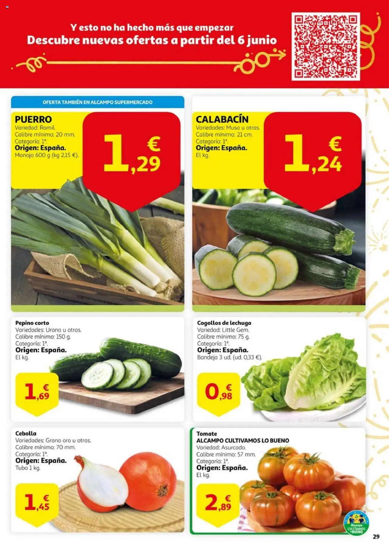 Alcampo - HG Unificado Nacional  │ válido desde el 03.06.2025 | Página: 29 | Productos: Στιγμιαίος καφές, Calabacín, Παγωμένο τσάι, Bandeja