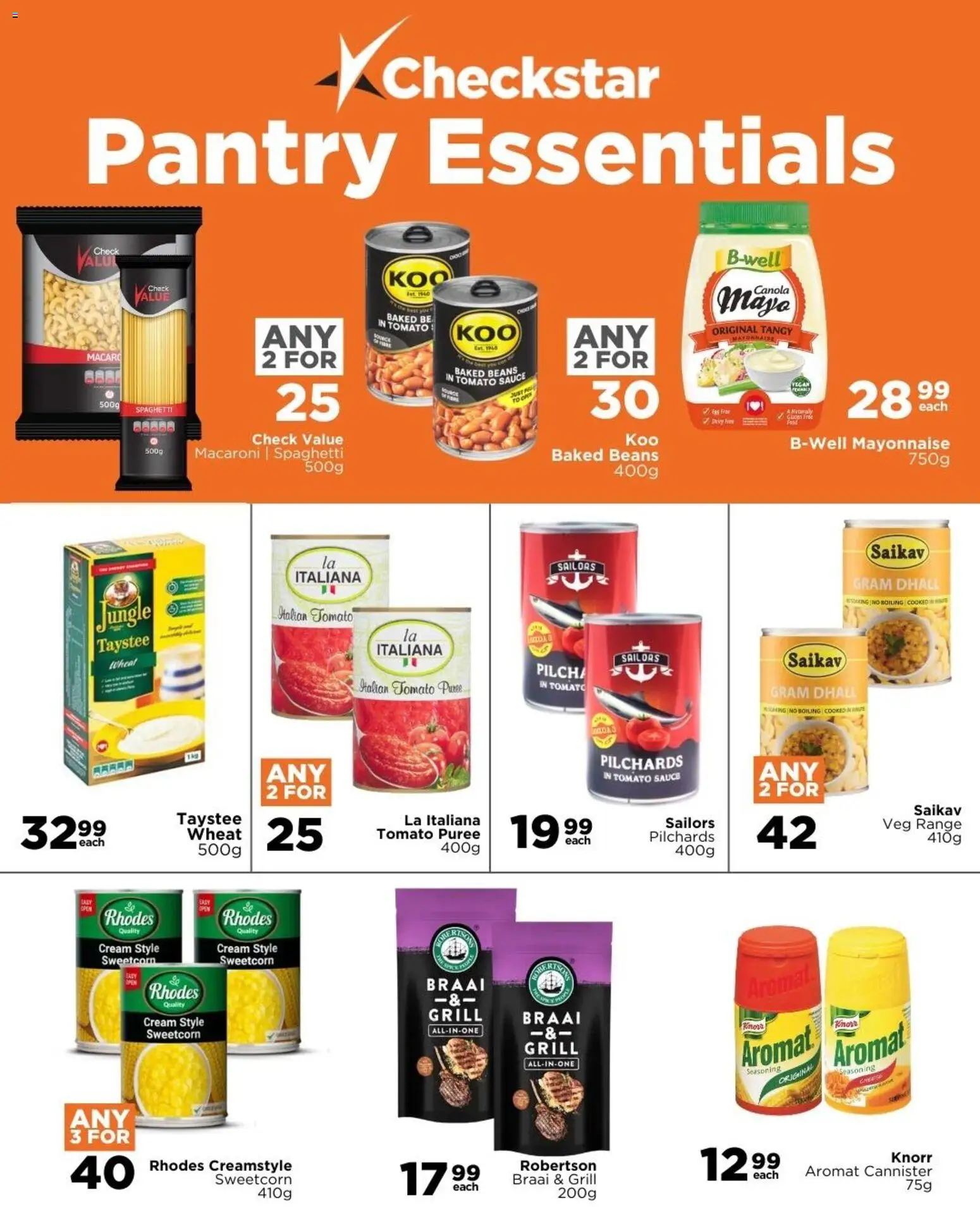 New Check Star catalogue – valid from 11.03.2026 | Page: 3 | Products: Pilchards, Cream, Aromat, Mayonnaise