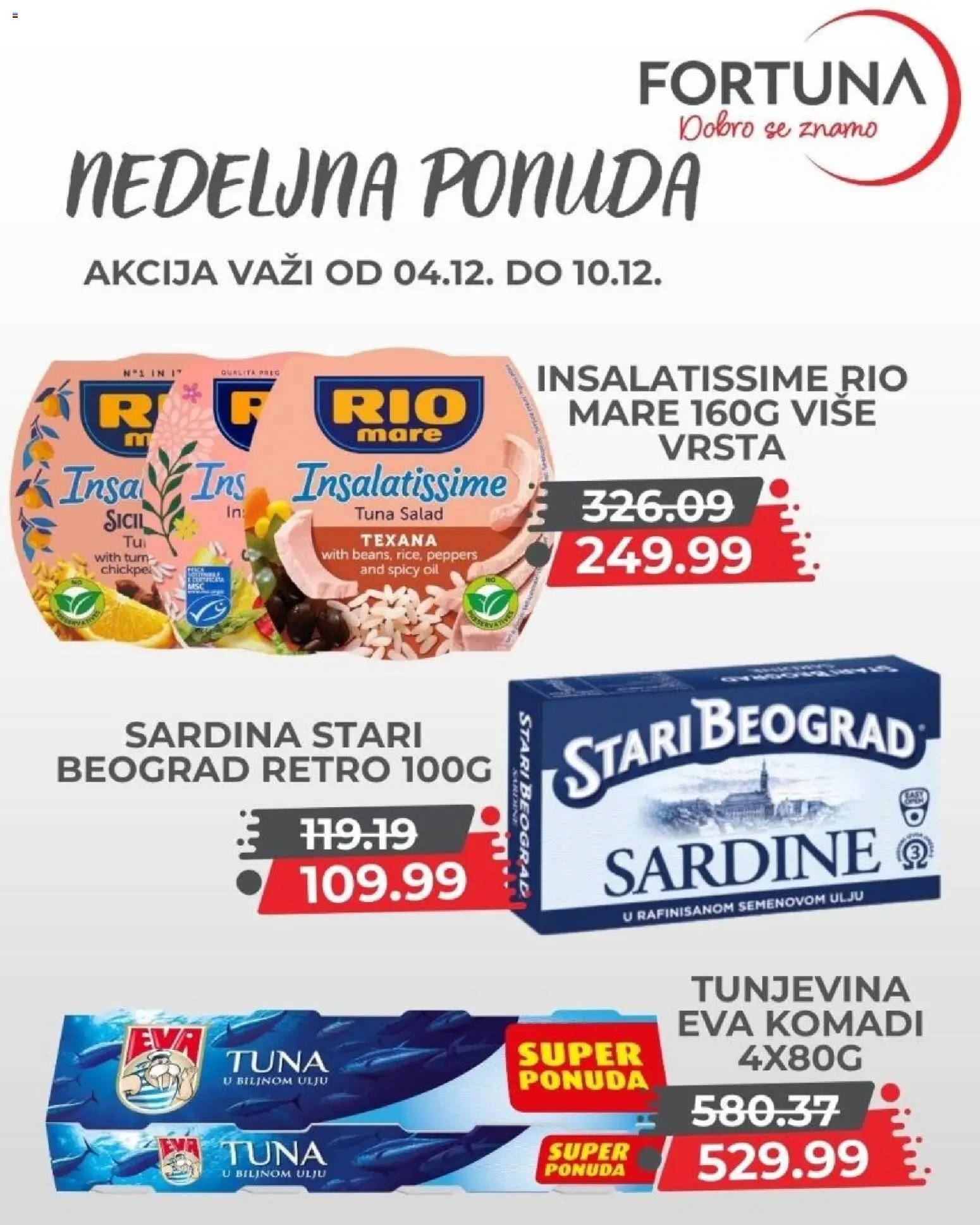 Fortuna Market katalog - važi od 04.12.2025 | Strana: 3 | Proizvode: Rio mare, Sardina