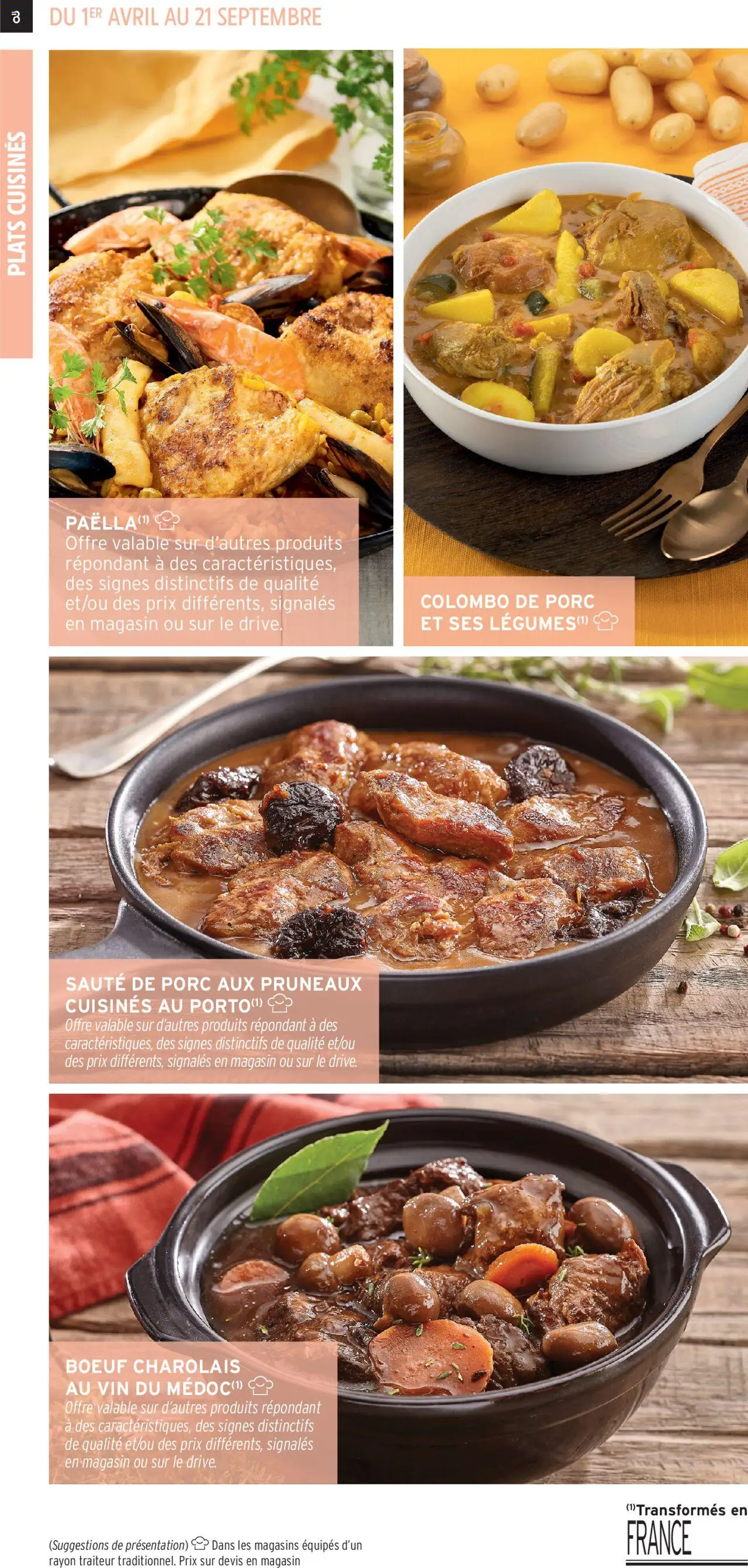  | Page: 8 | Produits: Pruneaux, Sauté de porc, Vin, Porc