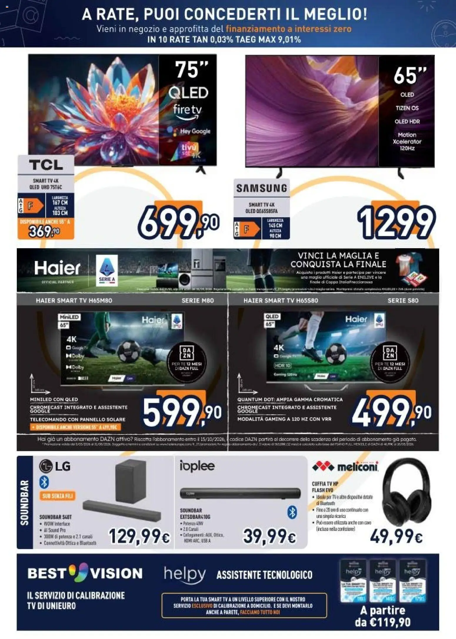 Volantino Unieuro del 03.04.2026 | Pagina: 20 | Prodotti: Telecomando, Tè, smart TV, Soundbar