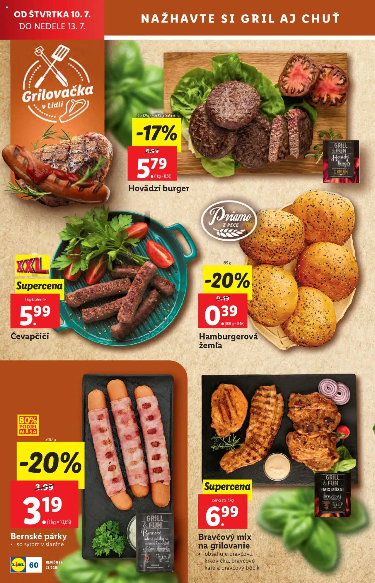 Lidl leták │ platný od 07.07.2025 | Strana: 72 | Produkty: Gril, Bravčový bôčik, Párky