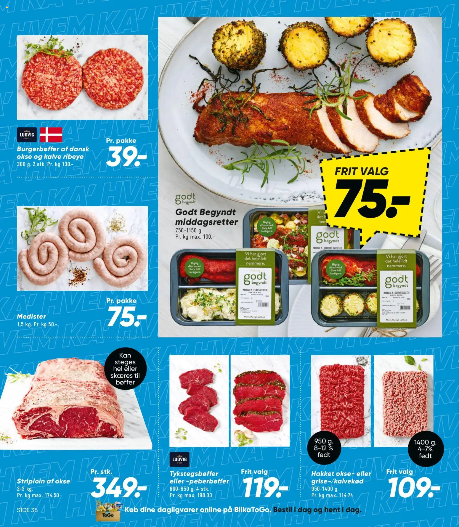 Bilka tilbudsavis – gyldig fra 23.01.2026 | Side: 16 | Produkter: Bøffer