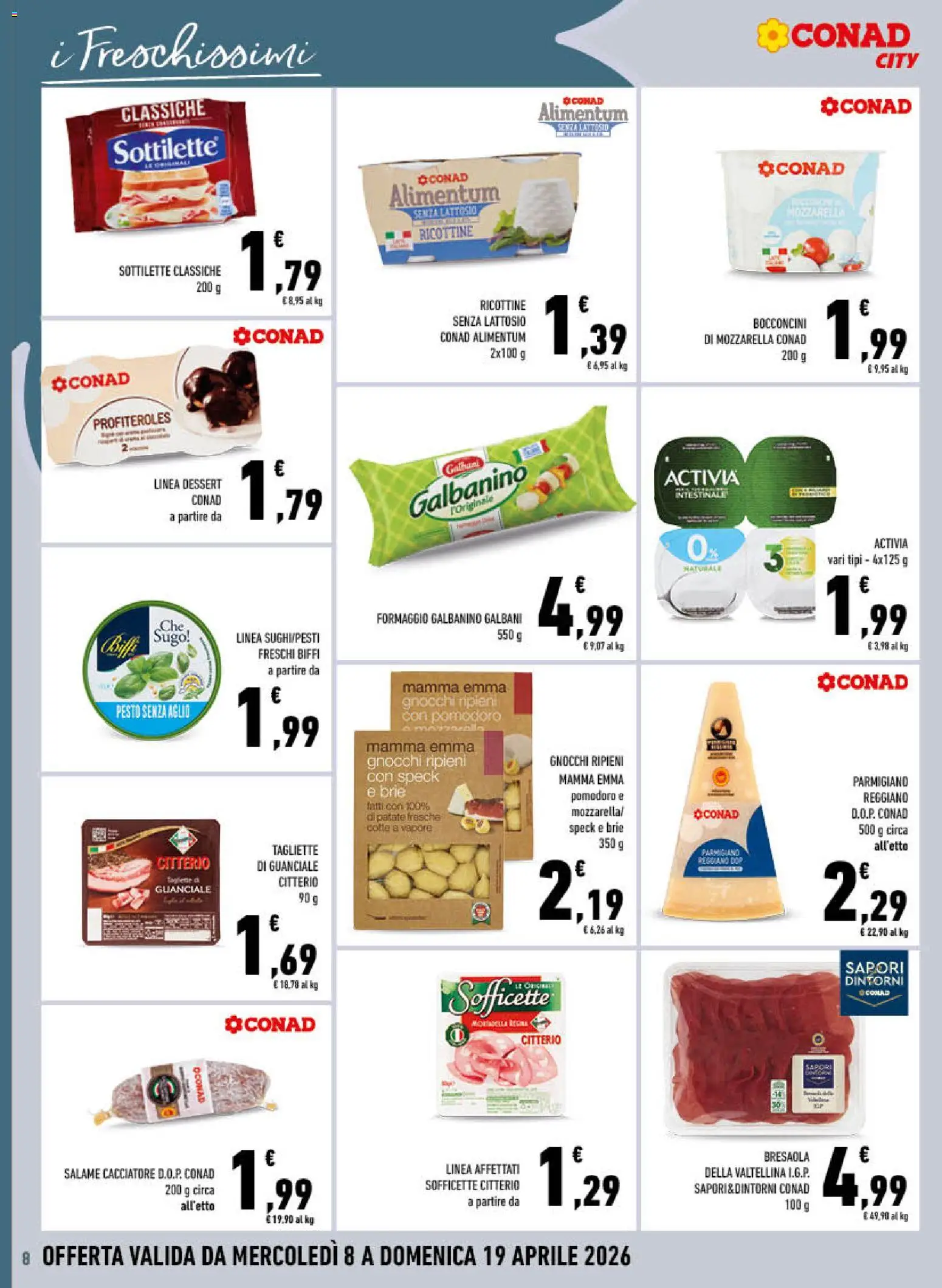 Volantino Conad del 08.04.2026 | Pagina: 8 | Prodotti: Patate, Pomodoro, Pesto, Parmigiano