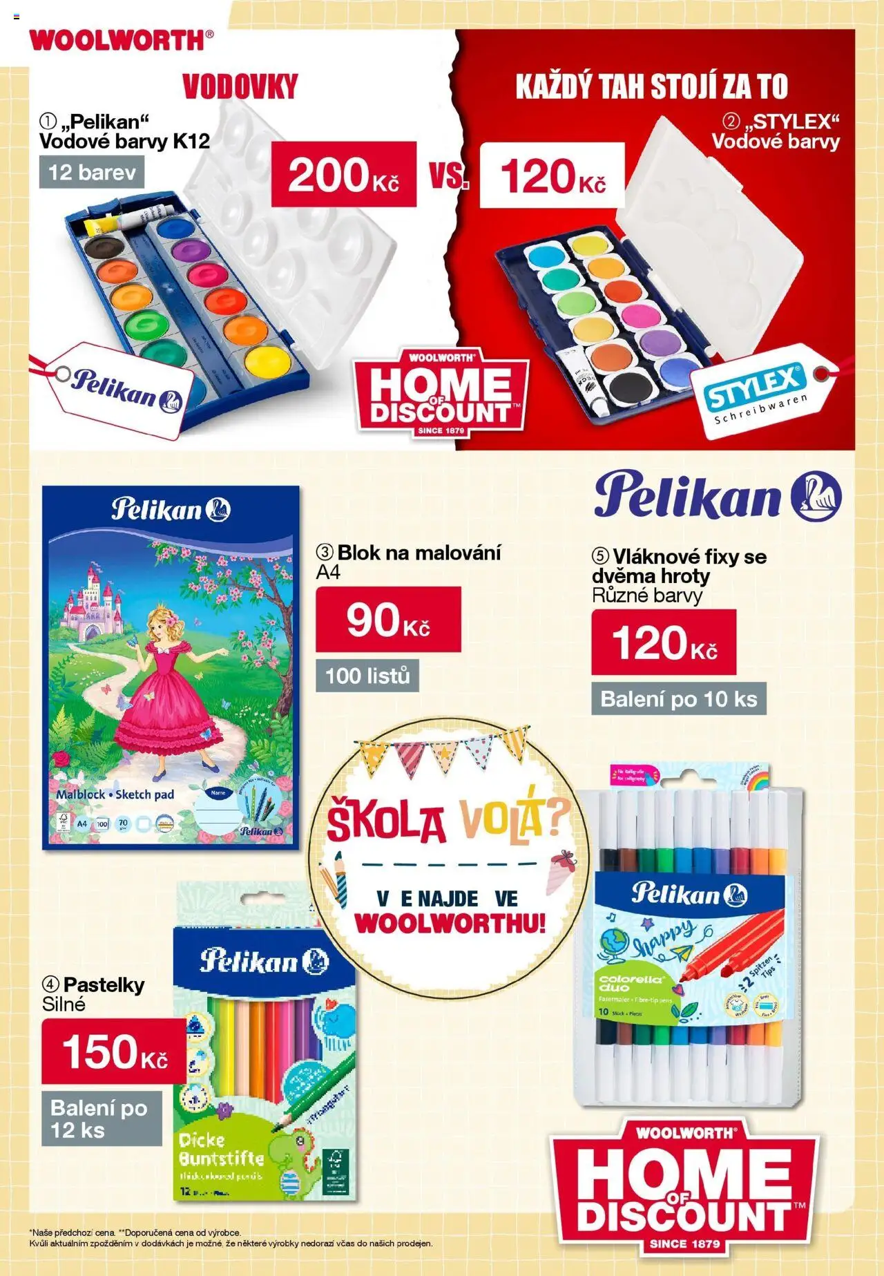 Woolworth leták od 22.08.2025 - akční nabídka | Strana: 14 | Produkty: Pastelky, Blok, Vodovky, Fixy