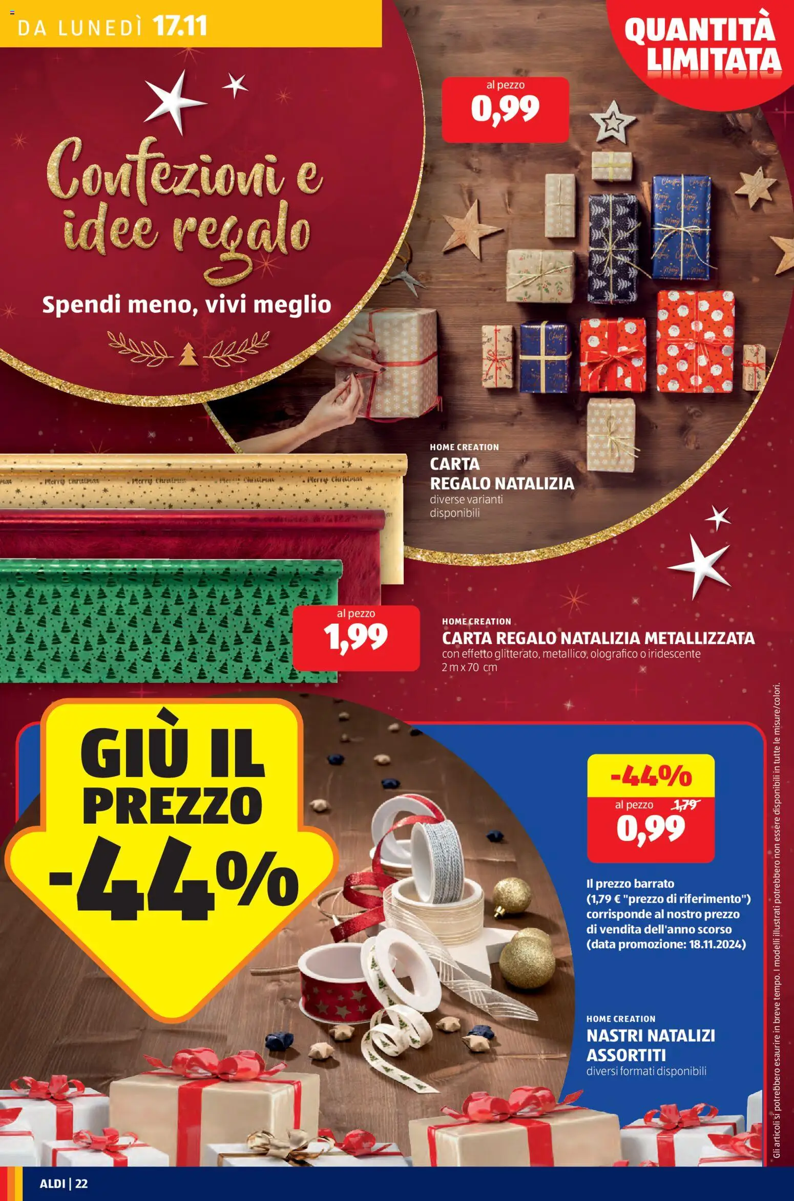 Volantino Aldi del 17.11.2025 | Pagina: 22 | Prodotti: Data