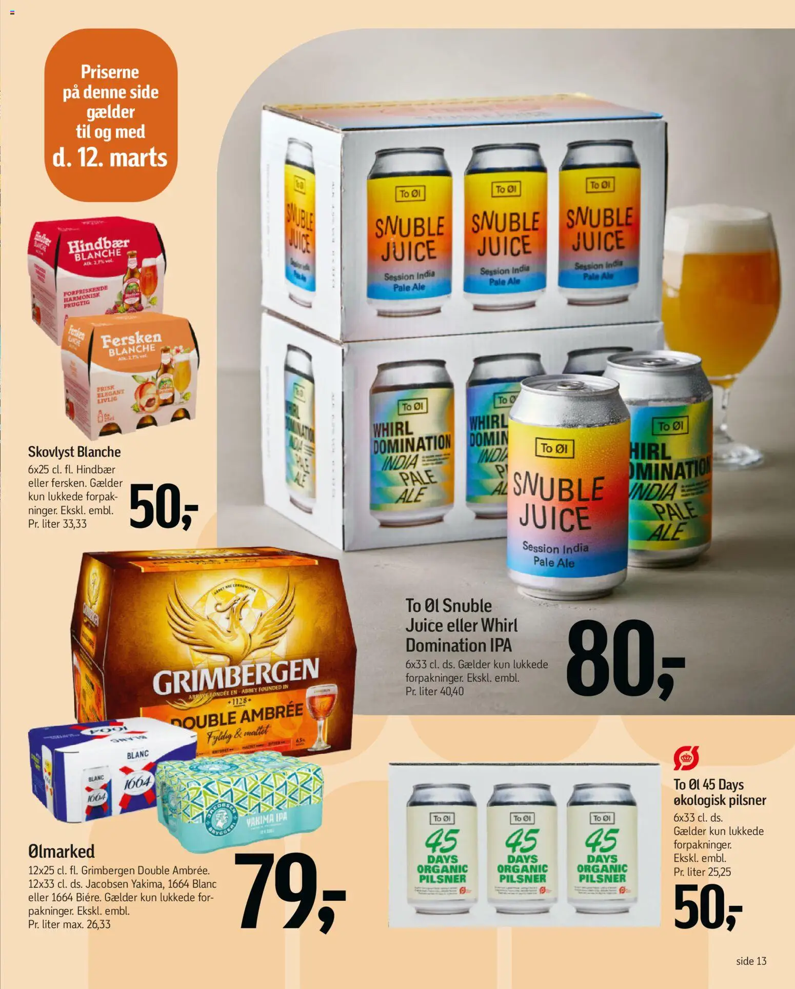 Føtex tilbudsavis – gyldig fra 27.02.2026 | Side: 51 | Produkter: Juice, Øl, Hindbær