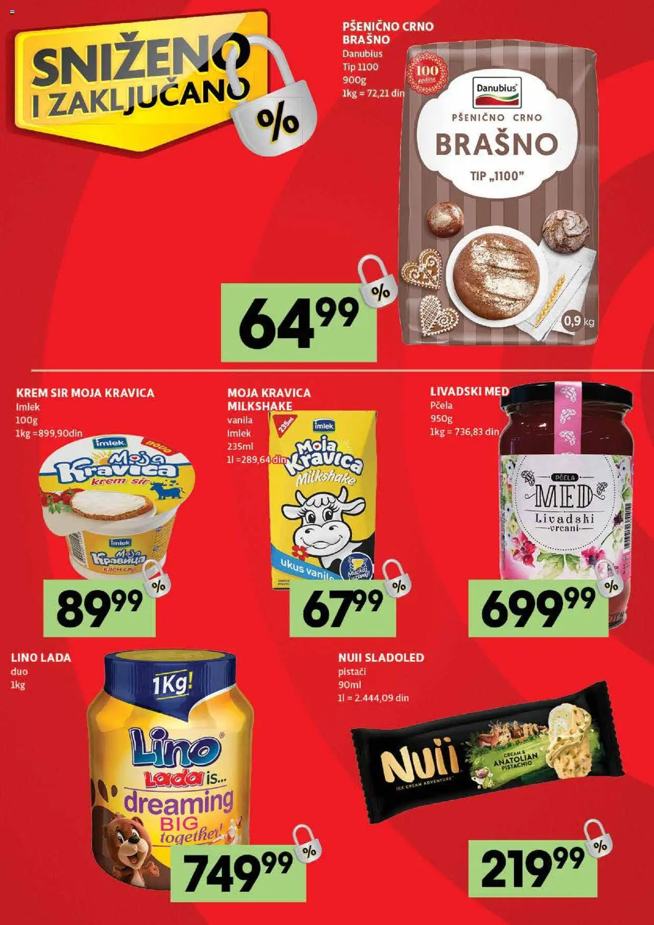 Roda katalog - važi od 14.08.2025 | Strana: 44 | Proizvode: Pistaći, Moja kravica, Krem sir, Sir