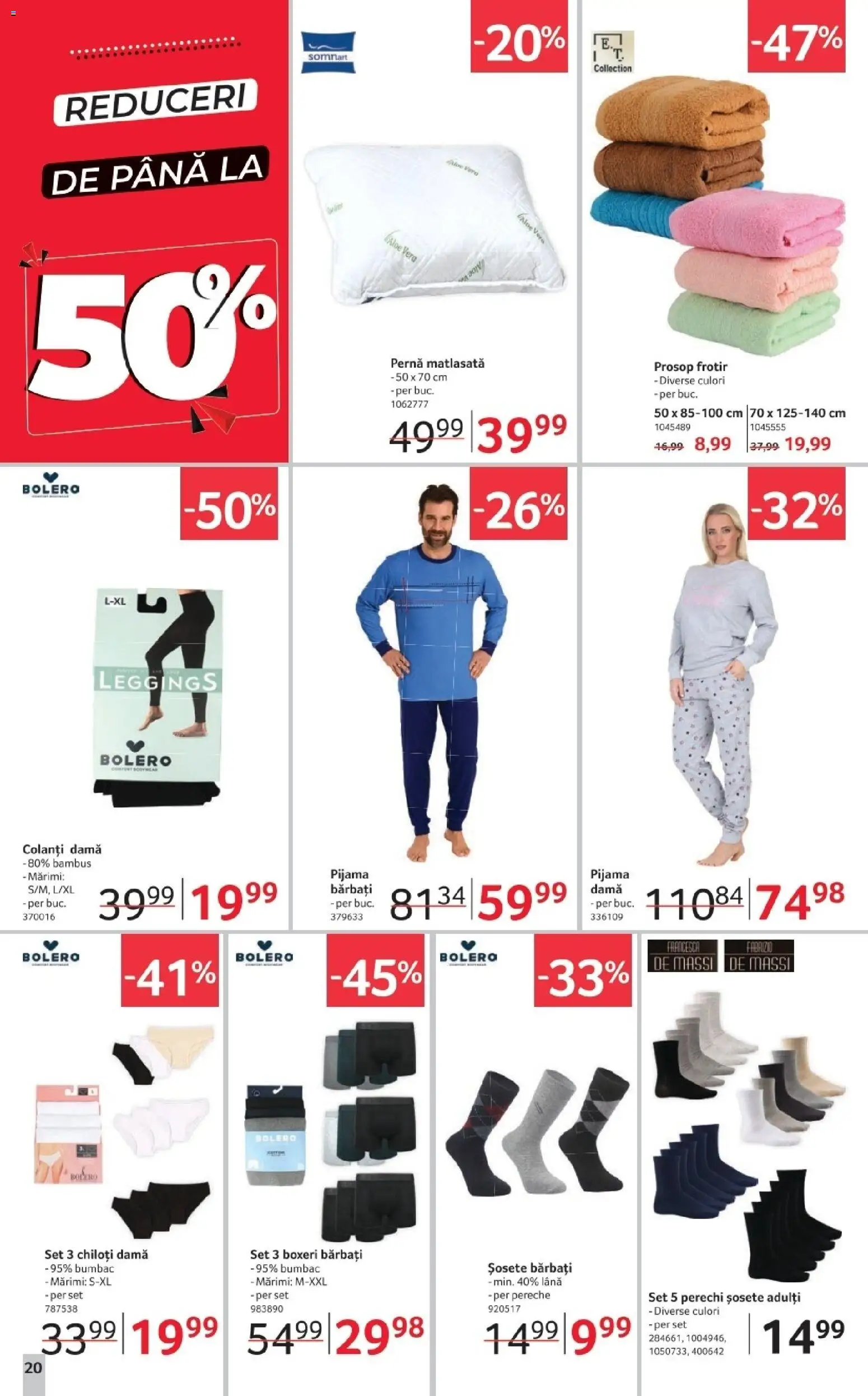 Noul catalog Selgros – valabil de la 02.01.2026 | Pagină: 20 | Produse: Chiloți, Șosete, Colanți, Boxeri