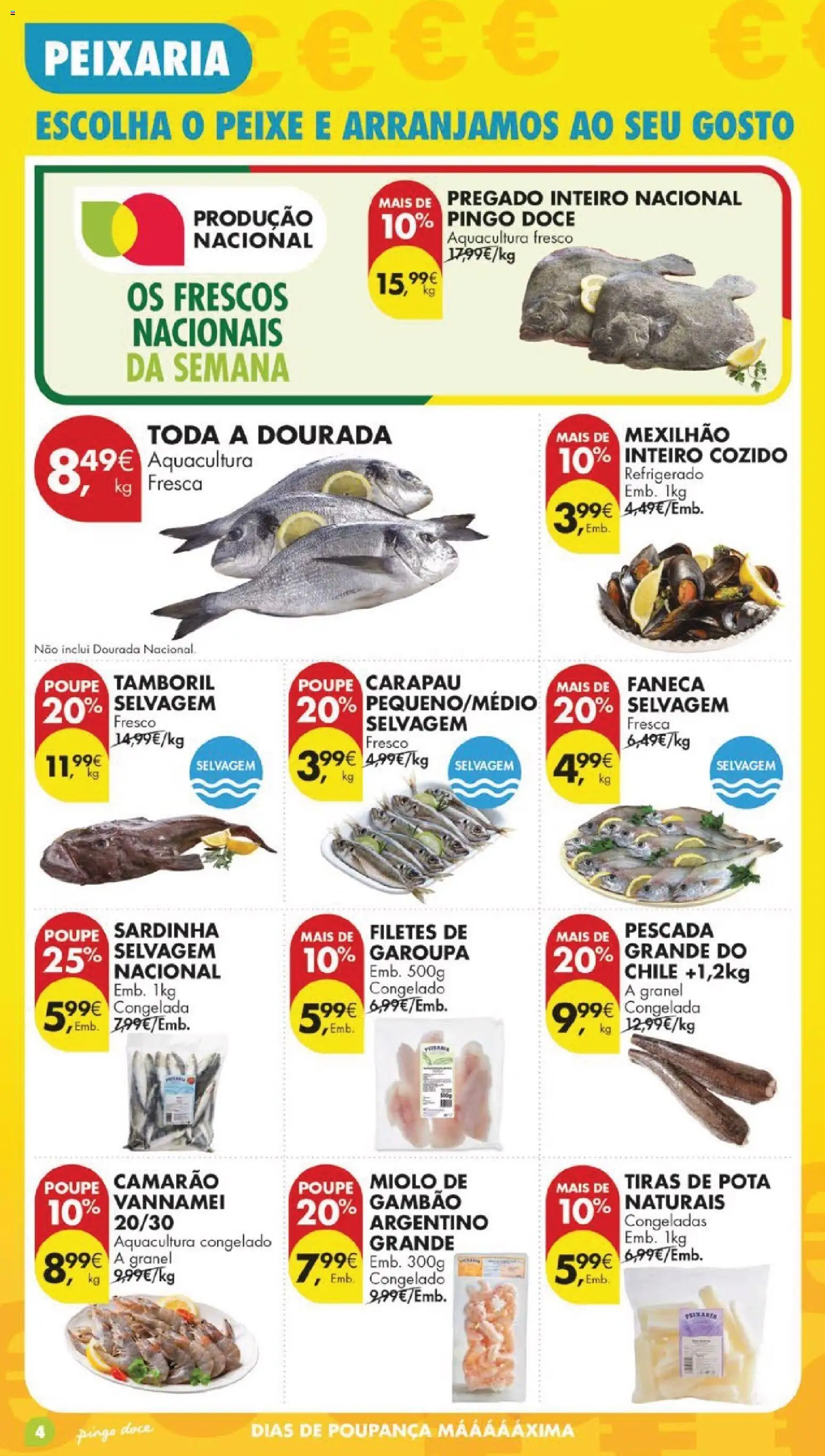 Pingo Doce folheto │ válido de 28.04.2026 | Página: 4 | Produtos: Dourada, Pescada, Camarão, Peixe