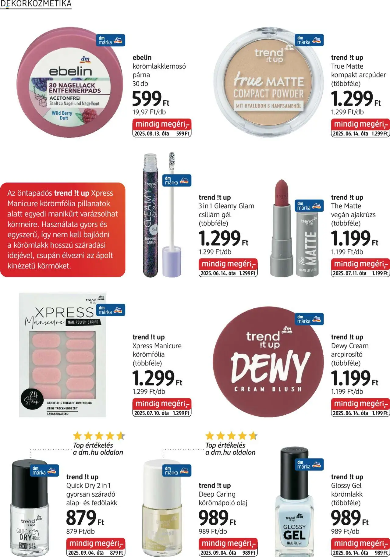 DM Drogerie Markt akciós ujság - amely érvényes a következő dátumtól: 02.10.2025 | Oldal: 6 | Termékek: Fedőlakk, Bagel, Körömlakklemosó, Vegán