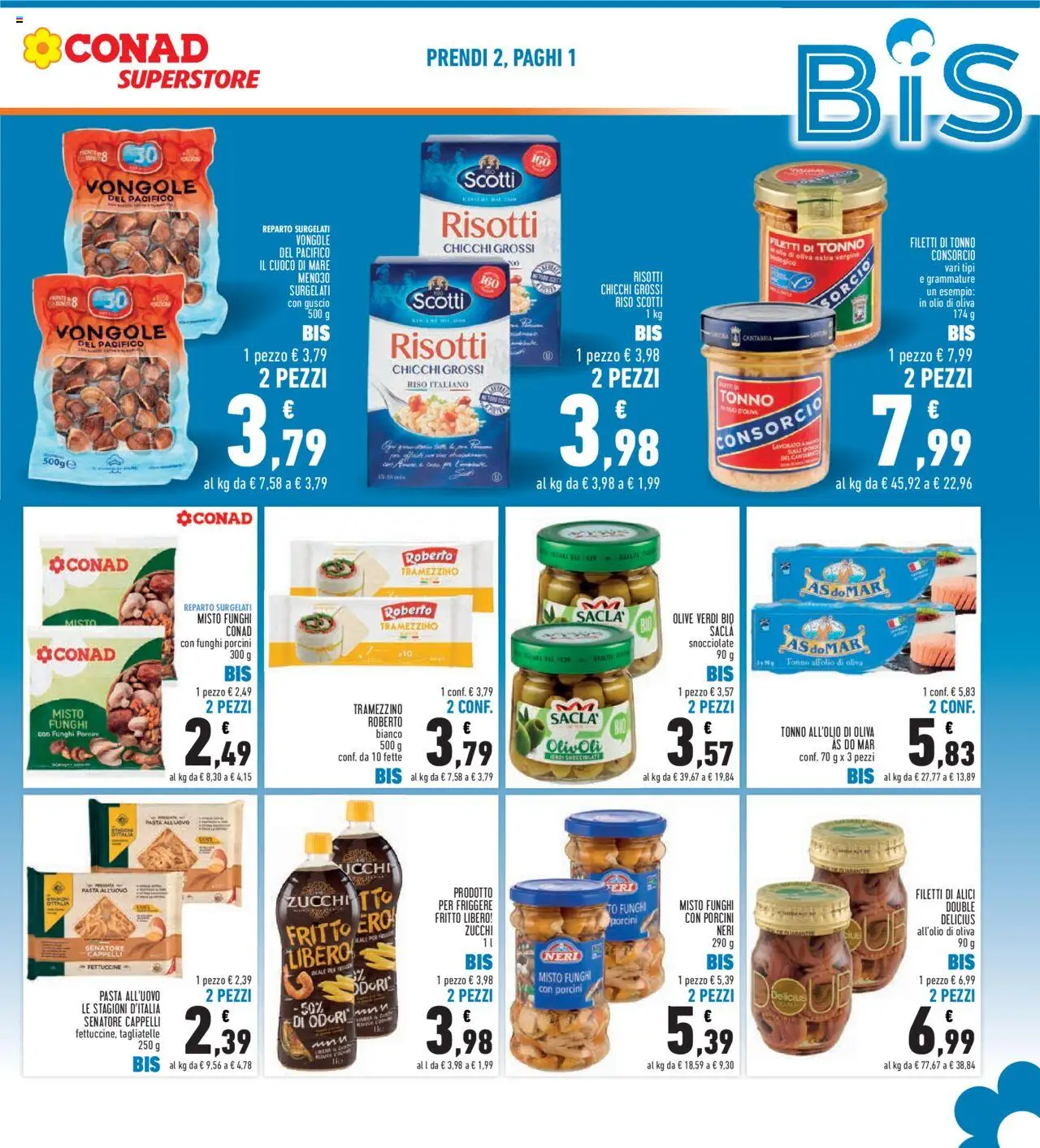 Volantino Conad del 09.10.2025 | Pagina: 3 | Prodotti: Olive, Alici, Fettuccine, Olio di Oliva