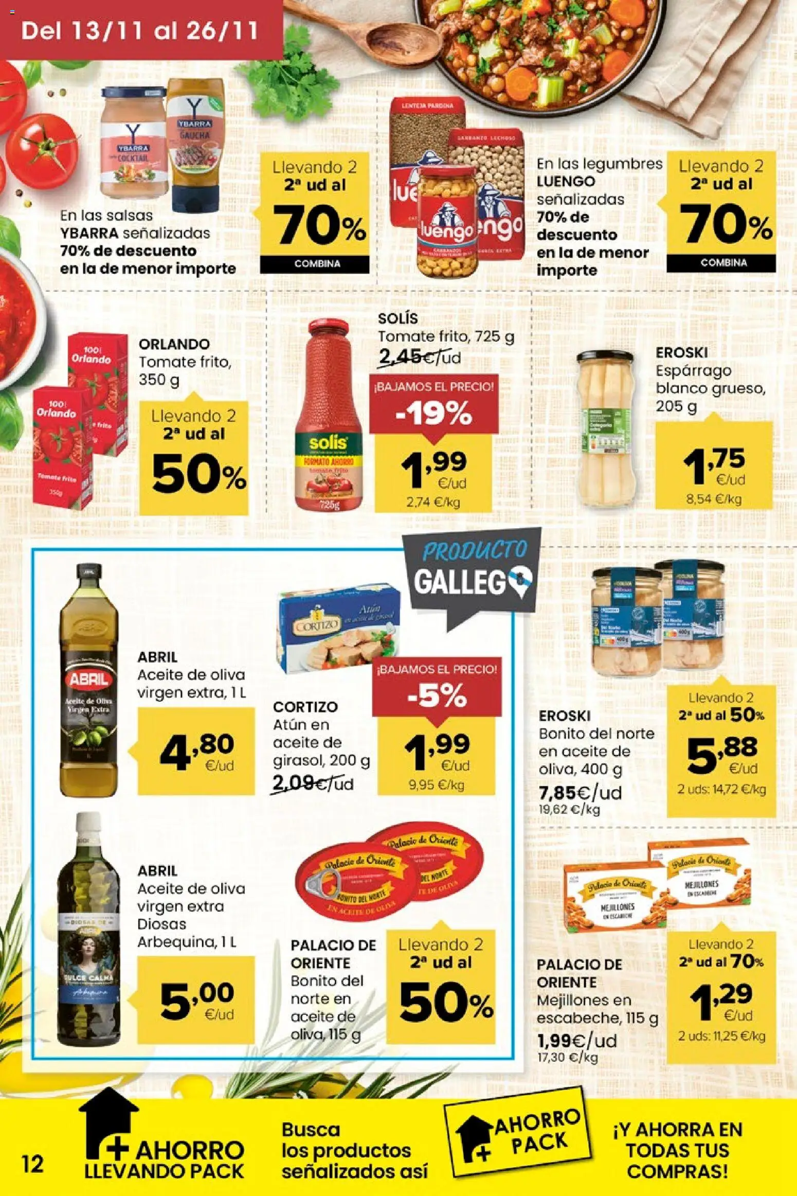 Eroski - Miramos por ti │ válido desde el 13.11.2025 | Página: 12 | Productos: Aceite, Aceite de oliva