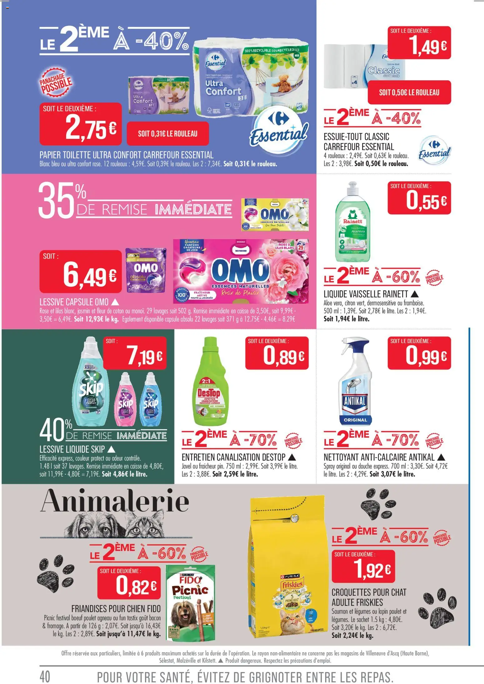 {H1} | Page: 40 | Produits: Coton, Agneau, Douche, Croquettes pour chat