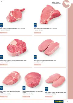 Makro Gazetka - Katalog mięsa surowe kalibrowane od 23.07.2025 | Strona: 9 | Produkty: Stek cielęcy