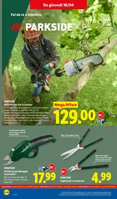 Anteprima del volantino Lidl volantino valido a partire dal 16.04.2026 | Pagina: 20 | Prodotti: Tagliasiepi, Cavo, Contenitore, USB