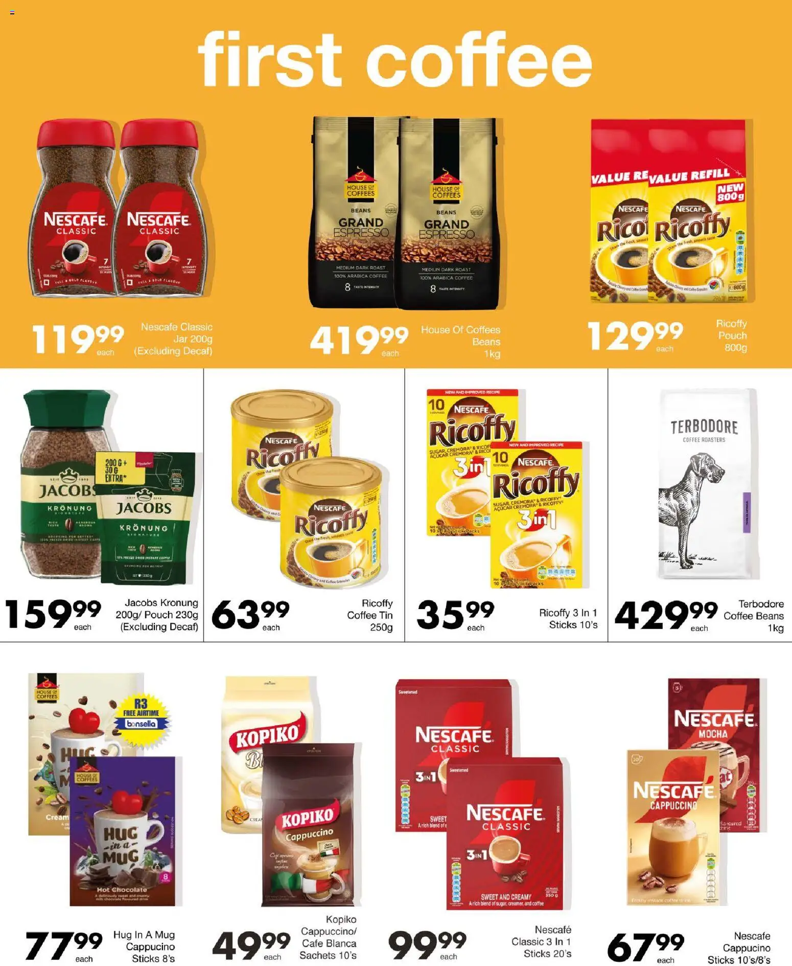 New Save catalogue – valid from 15.01.2026 | Page: 32 | Products: Beans, Hot chocolate, Coffee, Cream