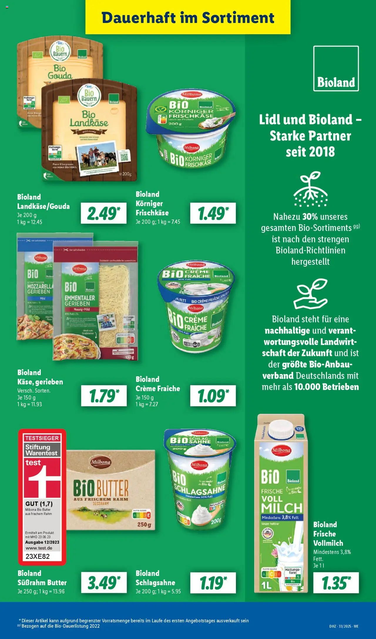 Lidl Prospekt Trier - gültig ab dem 11.08.2025 | Seite: 11 | Produkte: Schlagsahne, Milch, Butter, Gouda