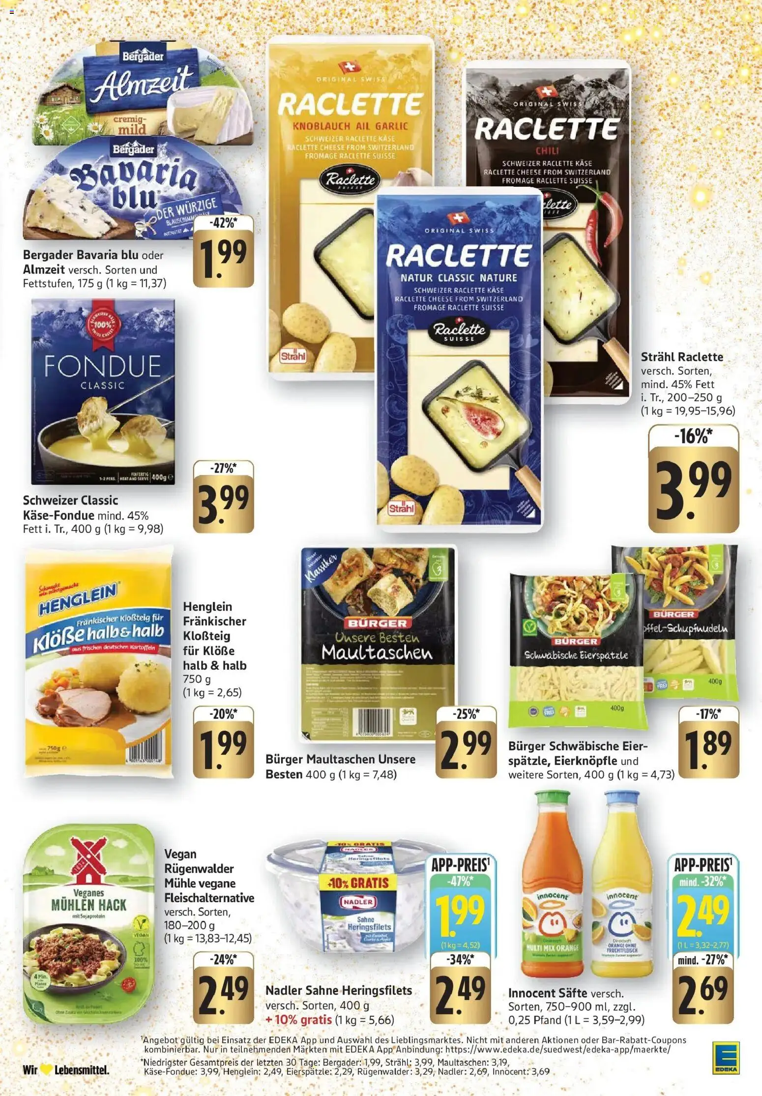 Edeka prospekt Bad Camberg	 – gültig ab 15.12.2025 | Seite: 13 | Produkte: Knoblauch, Maultaschen, Raclette, Fondue