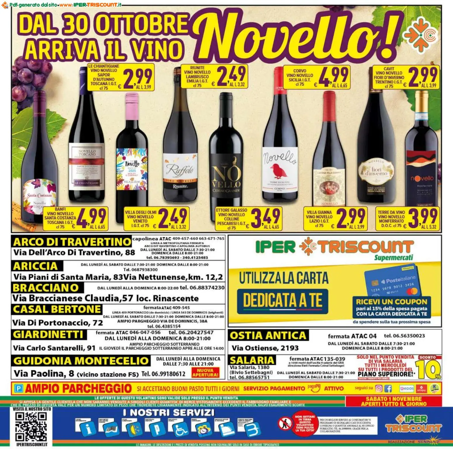 Volantino Ipertriscount del 29.10.2025 | Pagina: 20 | Prodotti: Tè, Vino, Terra