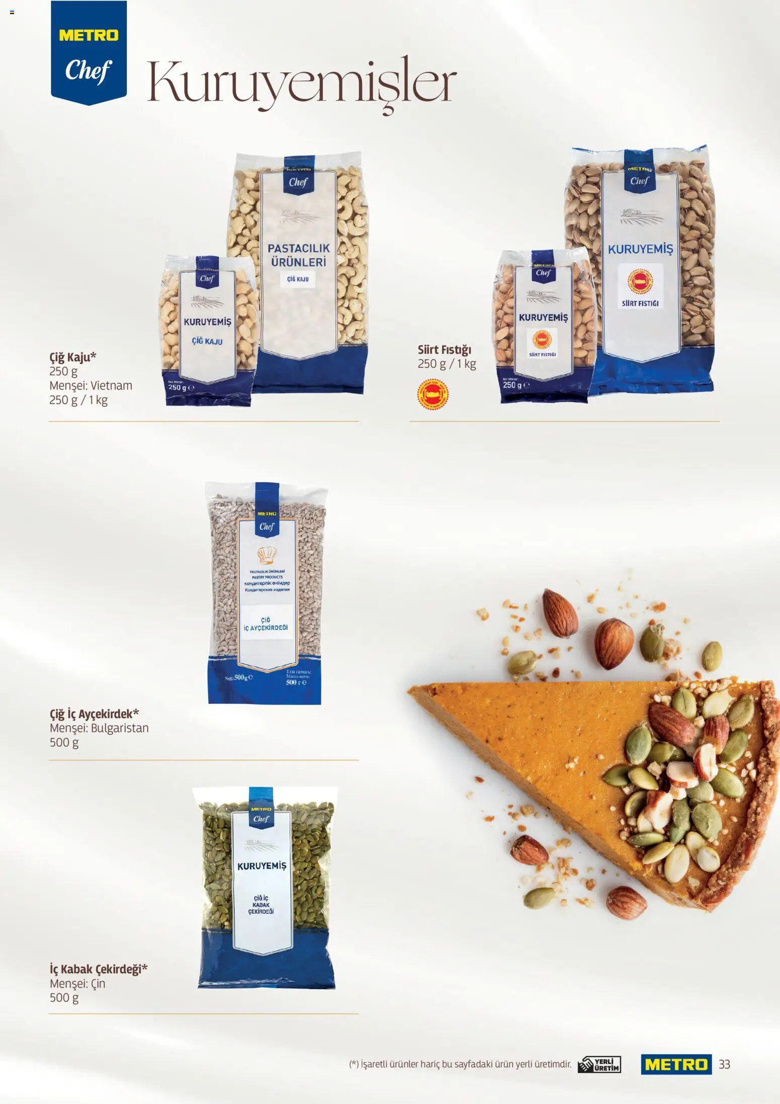 Metro - Pastacılık Kataloğu - 06.04.2026 tarihinden itibaren geçerlidir | Sayfa: 33 | Ürünler: Kabak, Cin