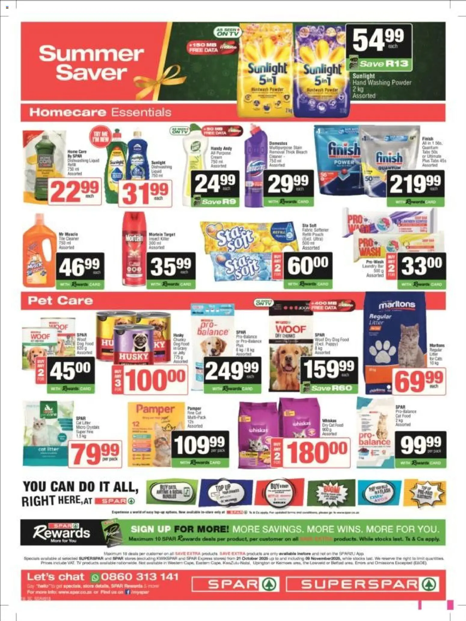 New Spar catalogue – valid from 21.10.2025 | Page: 12 | Products: Data, Powder, Washing powder, Cat food