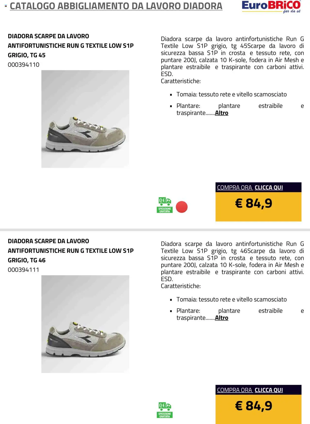 Volantino Eurobrico del 23.07.2025 | Pagina: 47 | Prodotti: Scarpe, Vitello