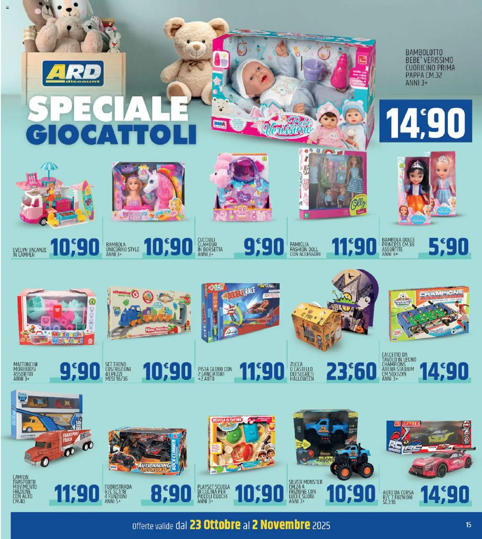 Volantino ARD Discount del 23.10.2025 | Pagina: 15 | Prodotti: Borsetta, Zucca, Tavolo