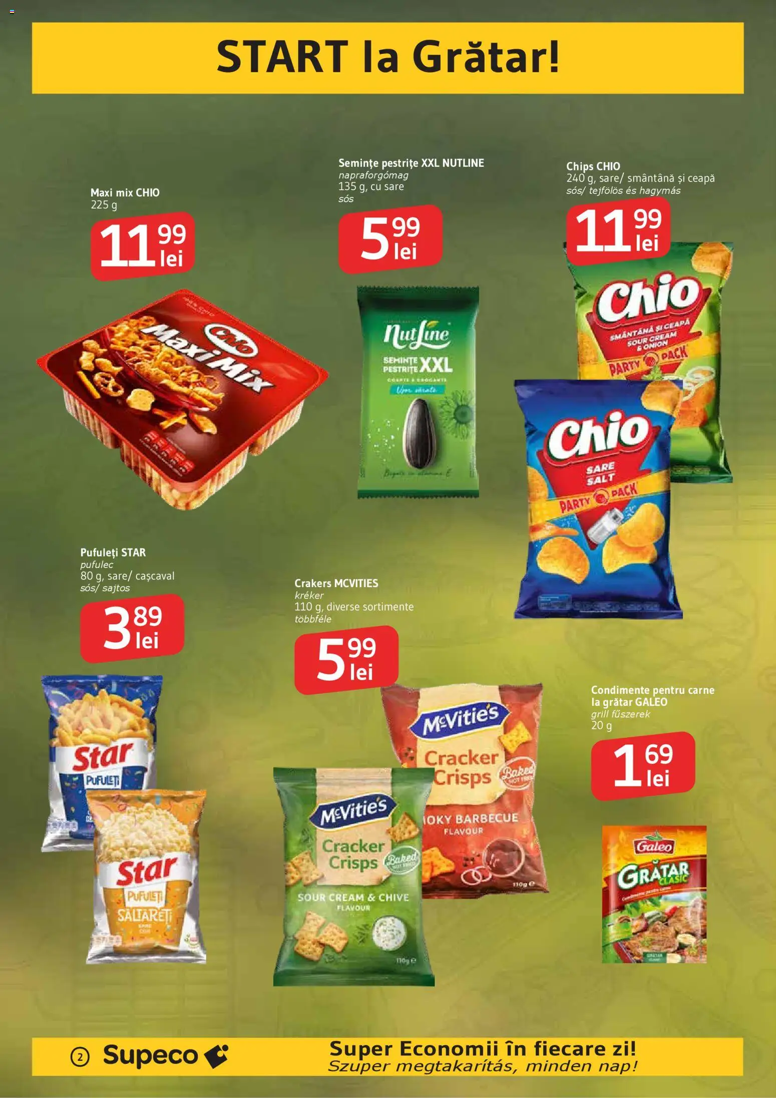 Noul catalog Supeco – valabil de la 16.04.2026 | Pagină: 2 | Produse: Grătar, Pufuleți, Condimente, Sare