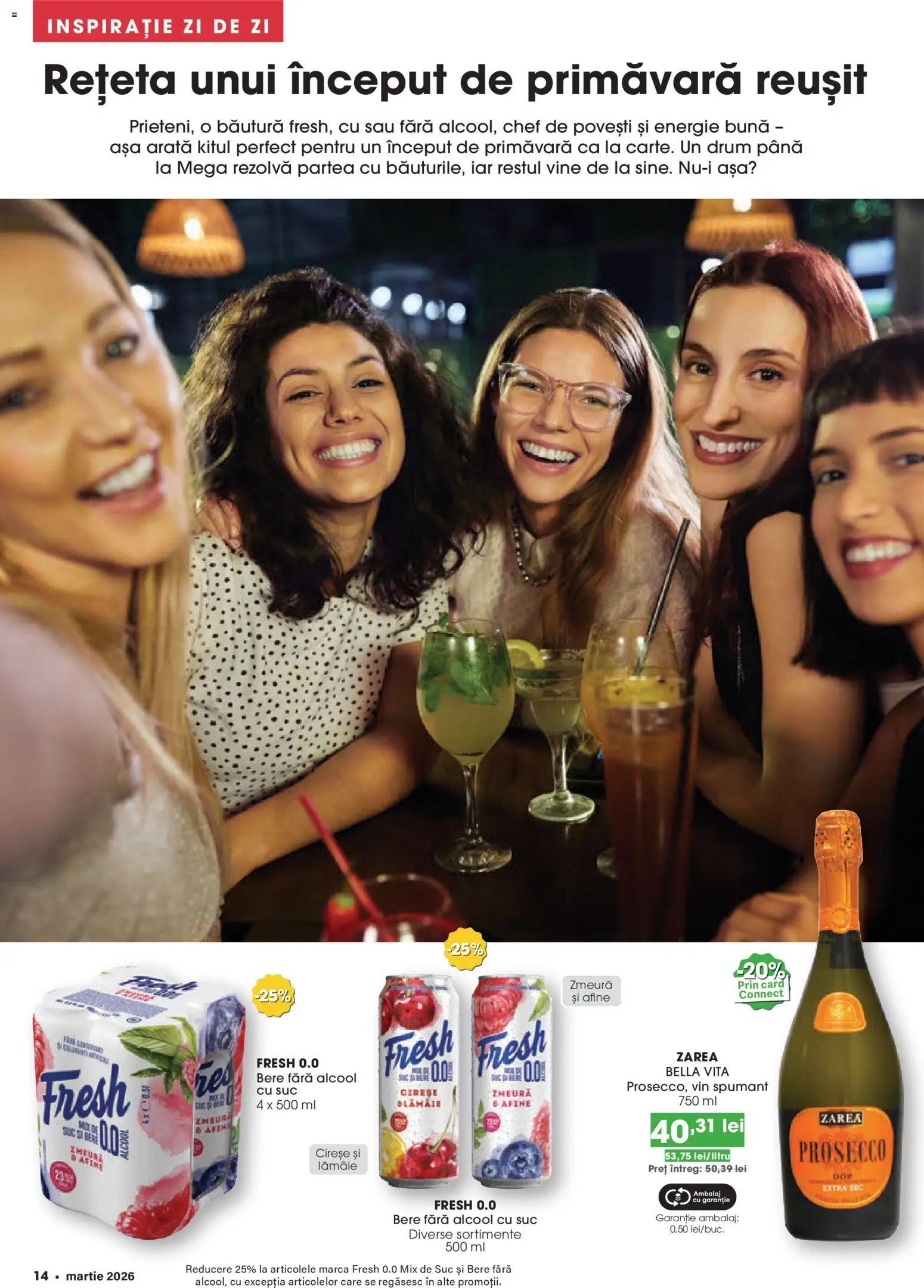 Noul catalog Mega Image – valabil de la 26.02.2026 | Pagină: 14 | Produse: Afine, Vin, Bere, Lămâie