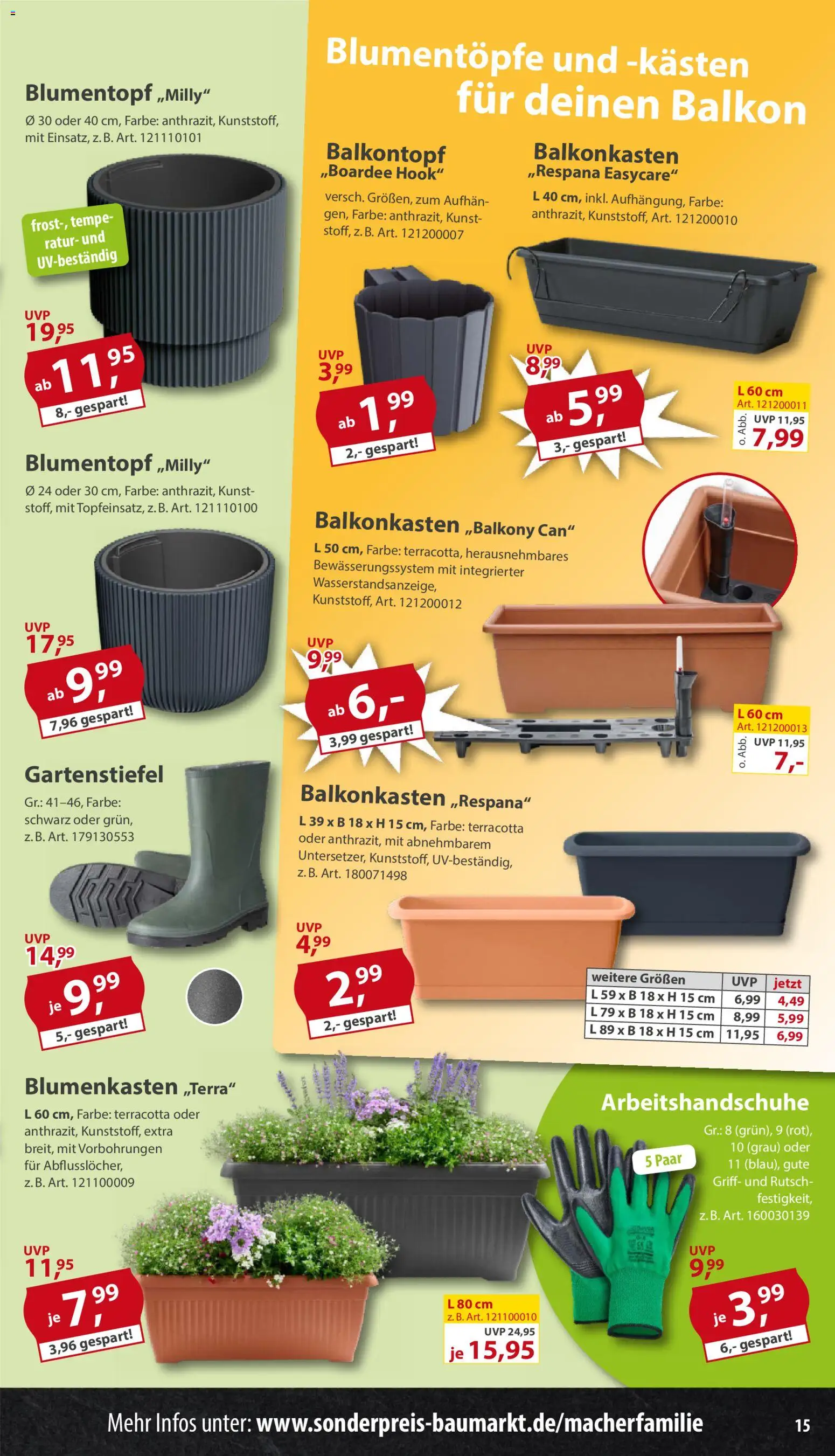 Sonderpreis Baumarkt Prospekt 	 – gültig ab 25.04.2026 | Seite: 15 | Produkte: Blumentopf