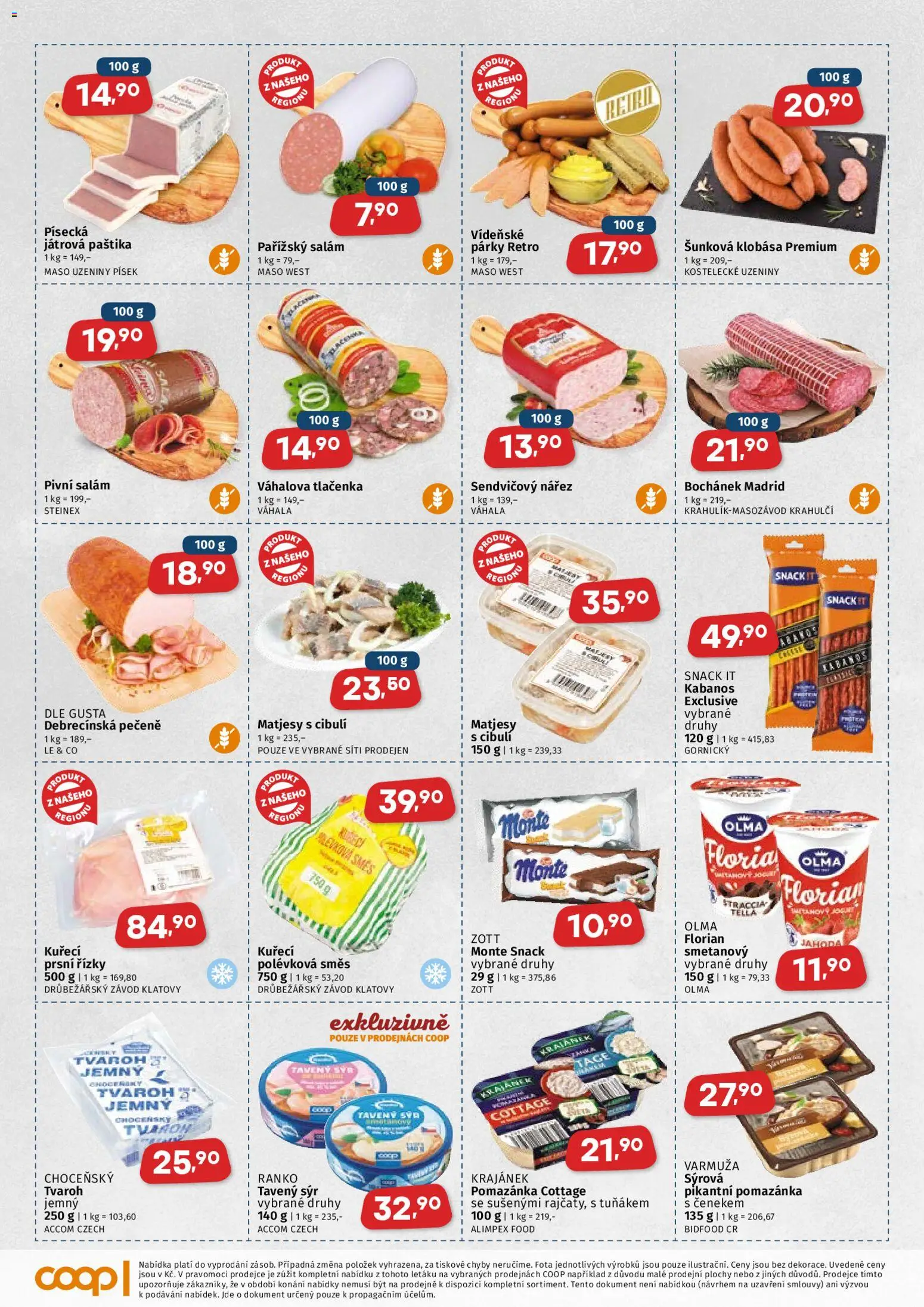 Coop leták od 19.11.2025 | Strana: 2 | Produkty: Pařížský salám, Klobása, Paštika, Cottage