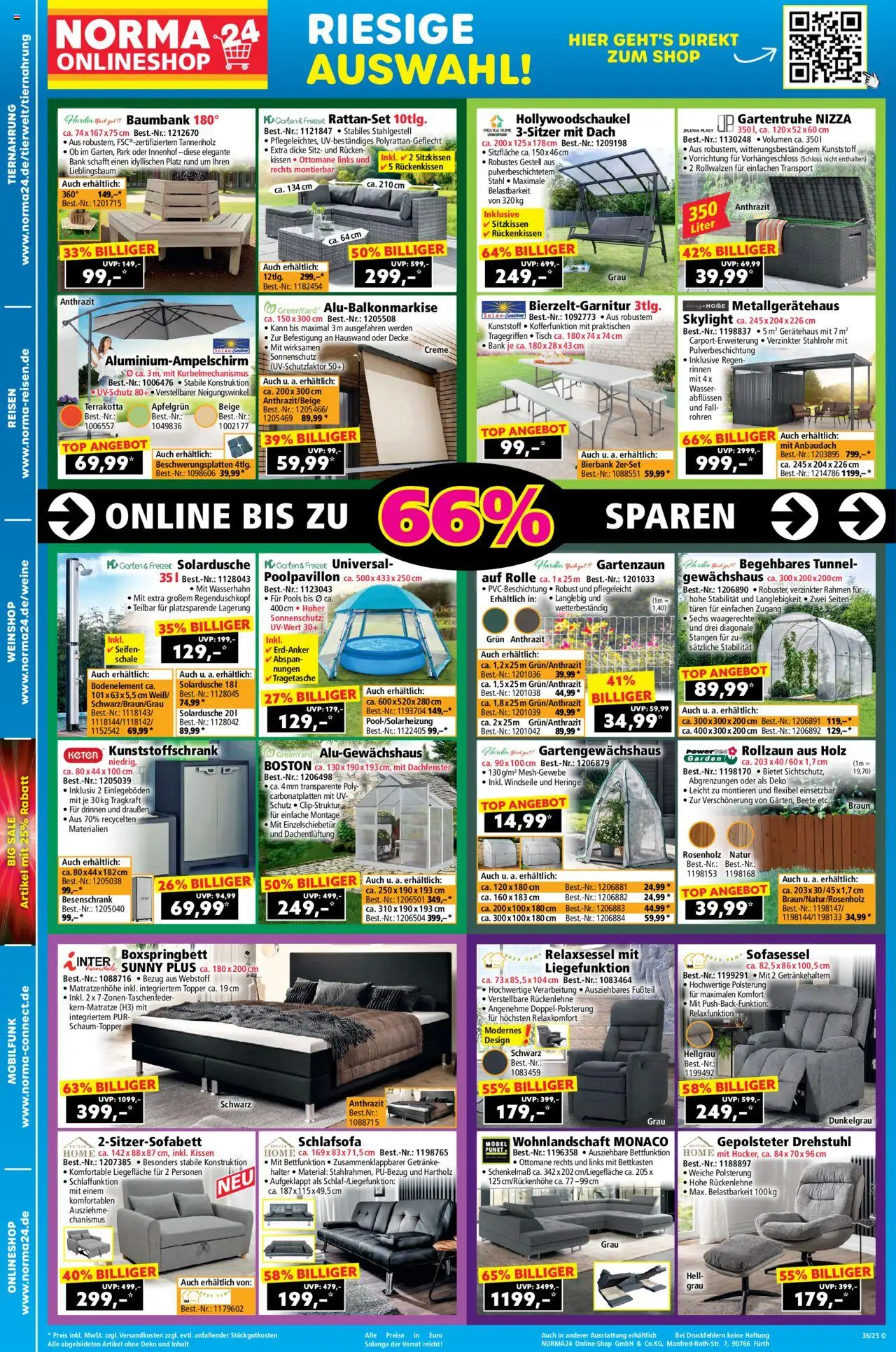 Norma Onlineshop - gültig ab dem 01.09.2025 | Seite: 2 | Produkte: Wohnlandschaft, Relaxsessel, Topper, Creme